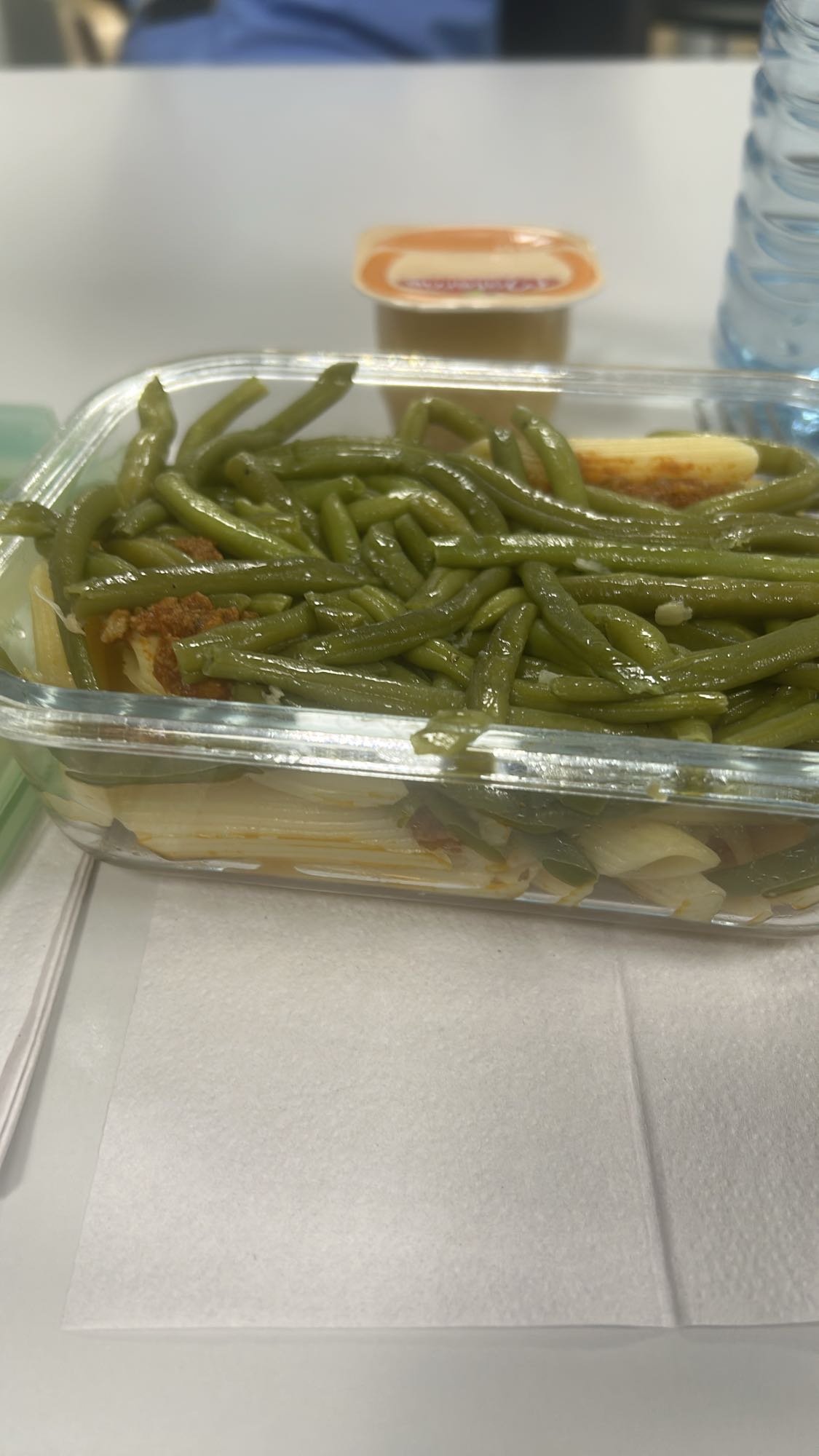 haricots verts et pâtes