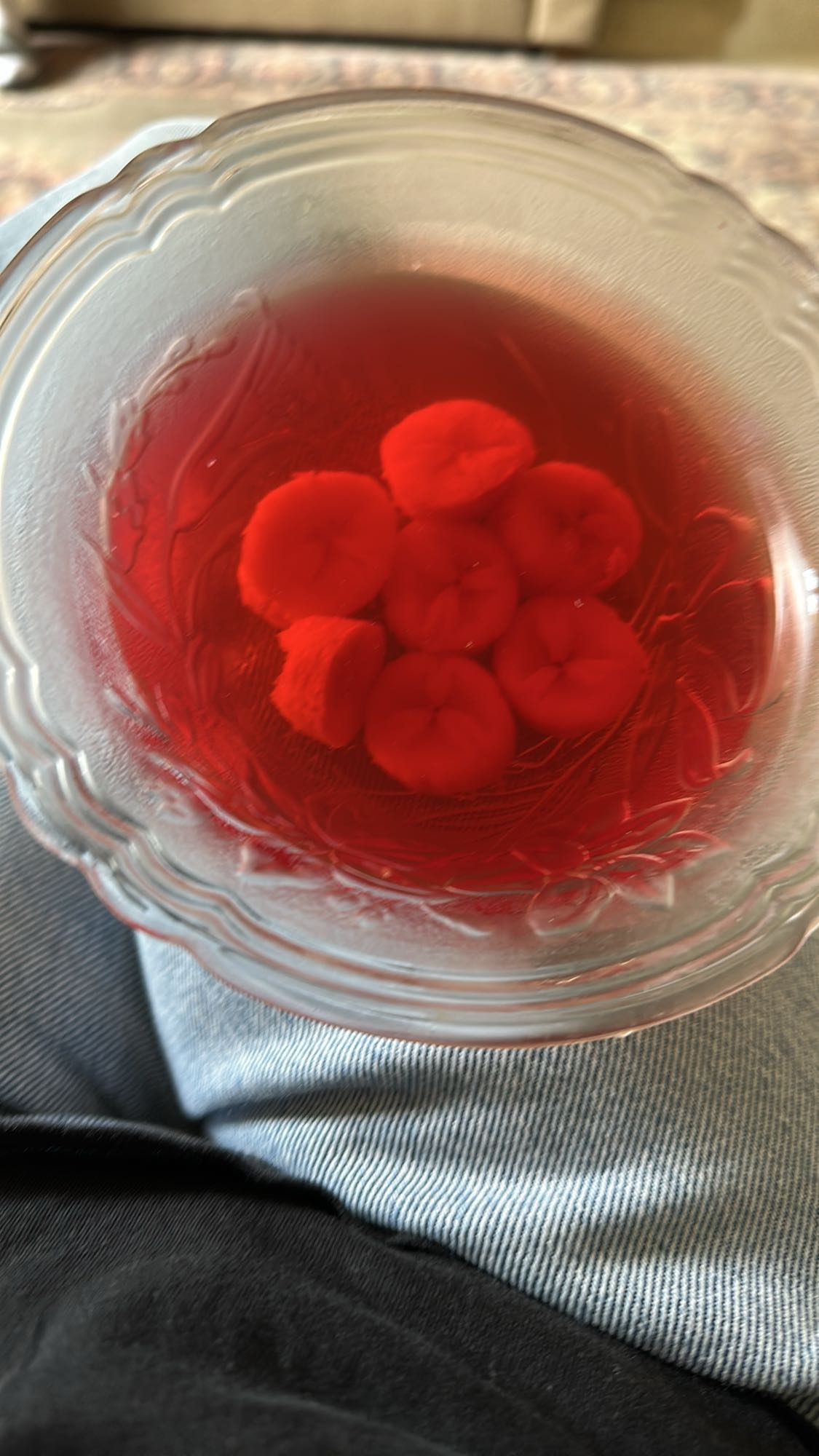 Jelly with raspberries