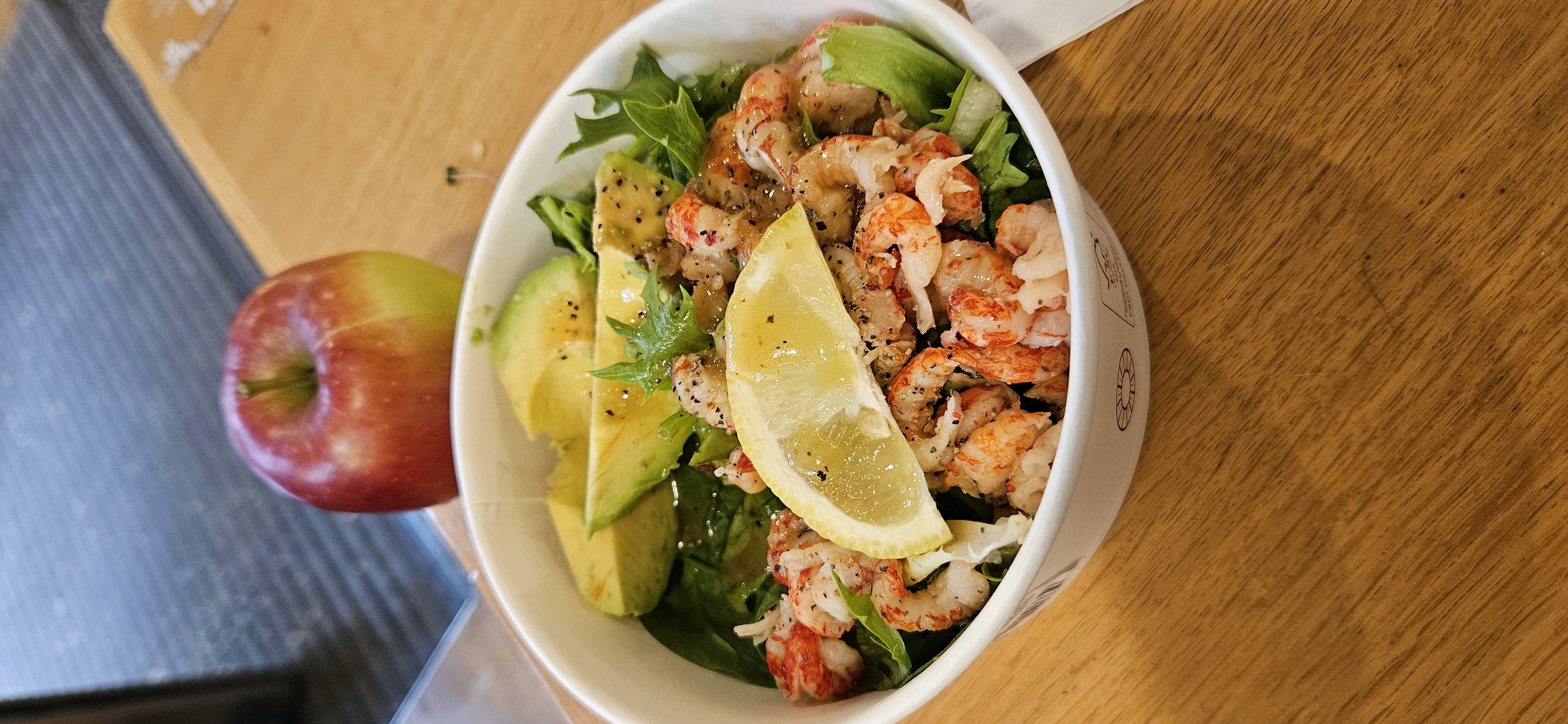 Crayfish Avocado Salad & Apple