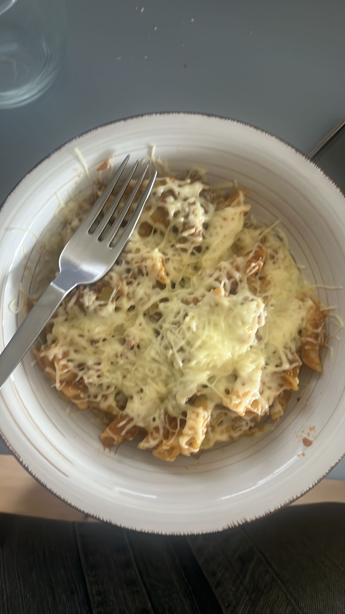 Macarrones gratinados con carne