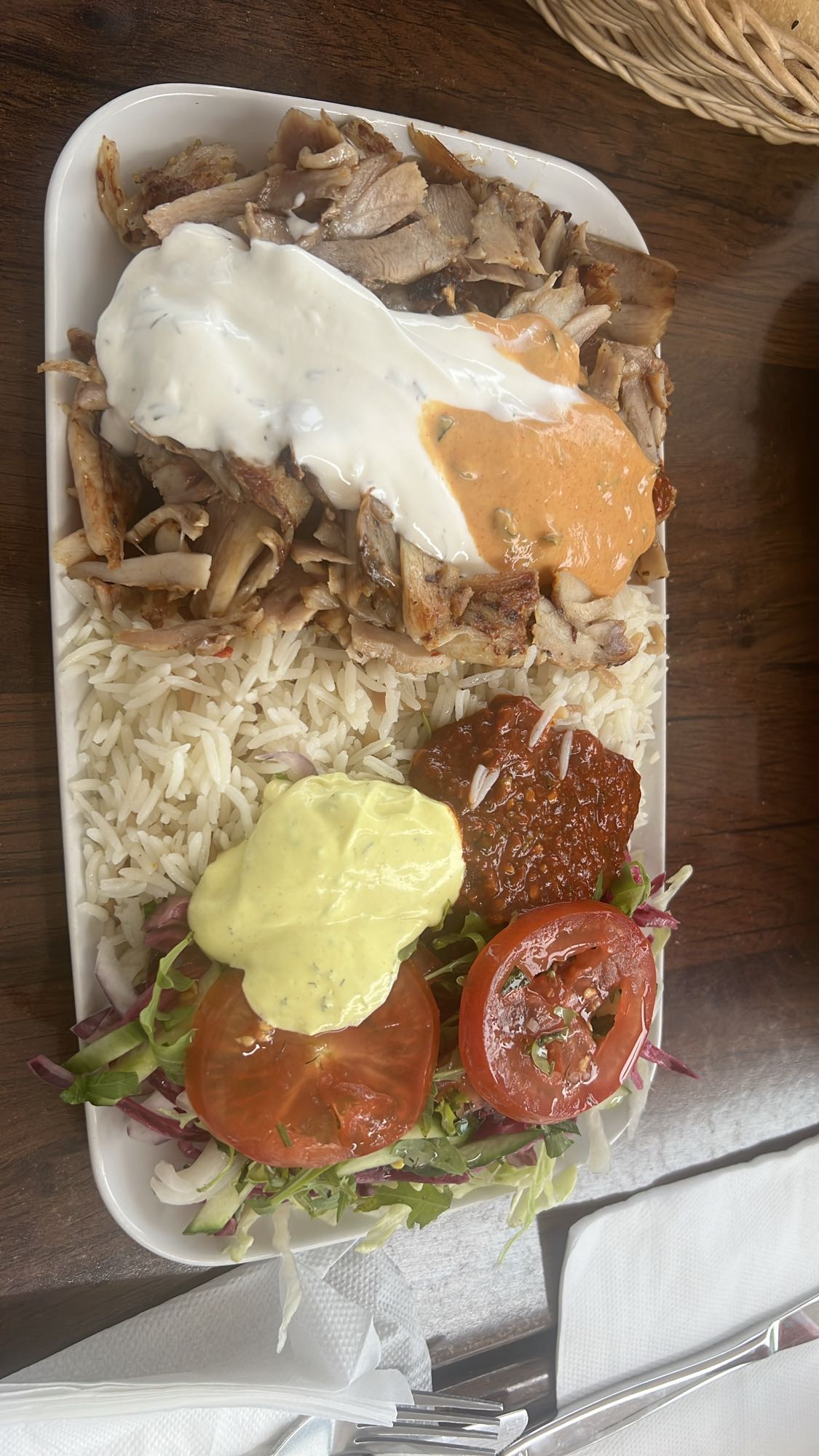 Döner Teller mit Reis