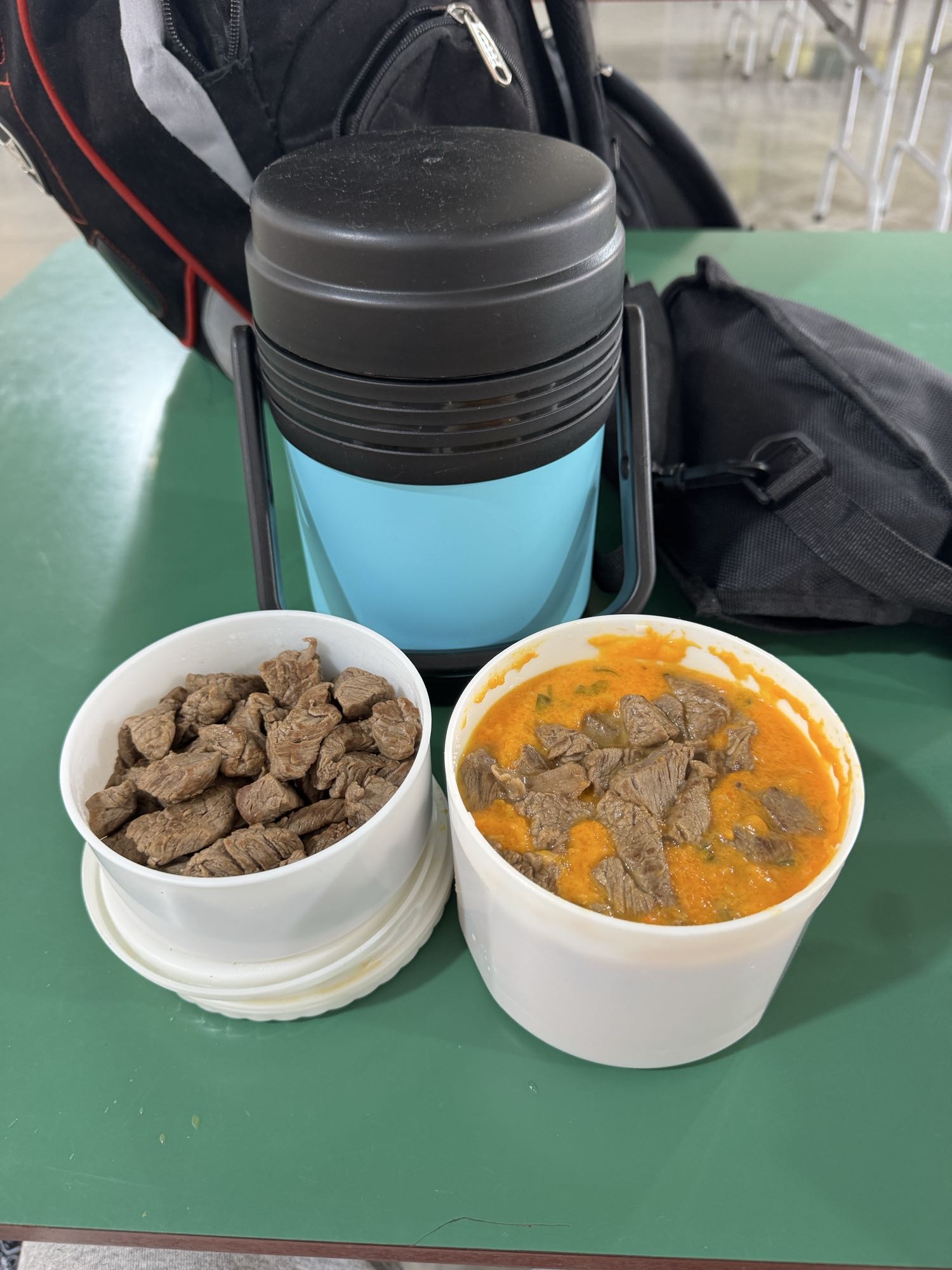 Carne con puré de calabaza