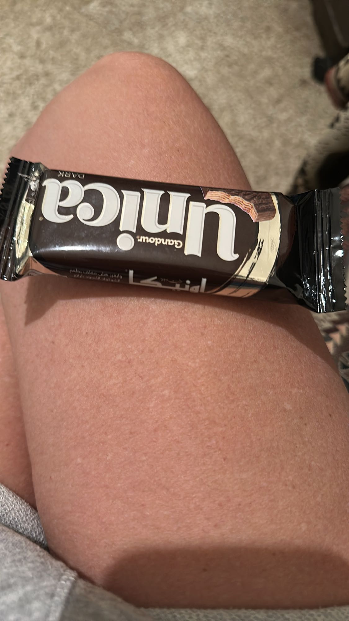 Unica dark chocolate bar