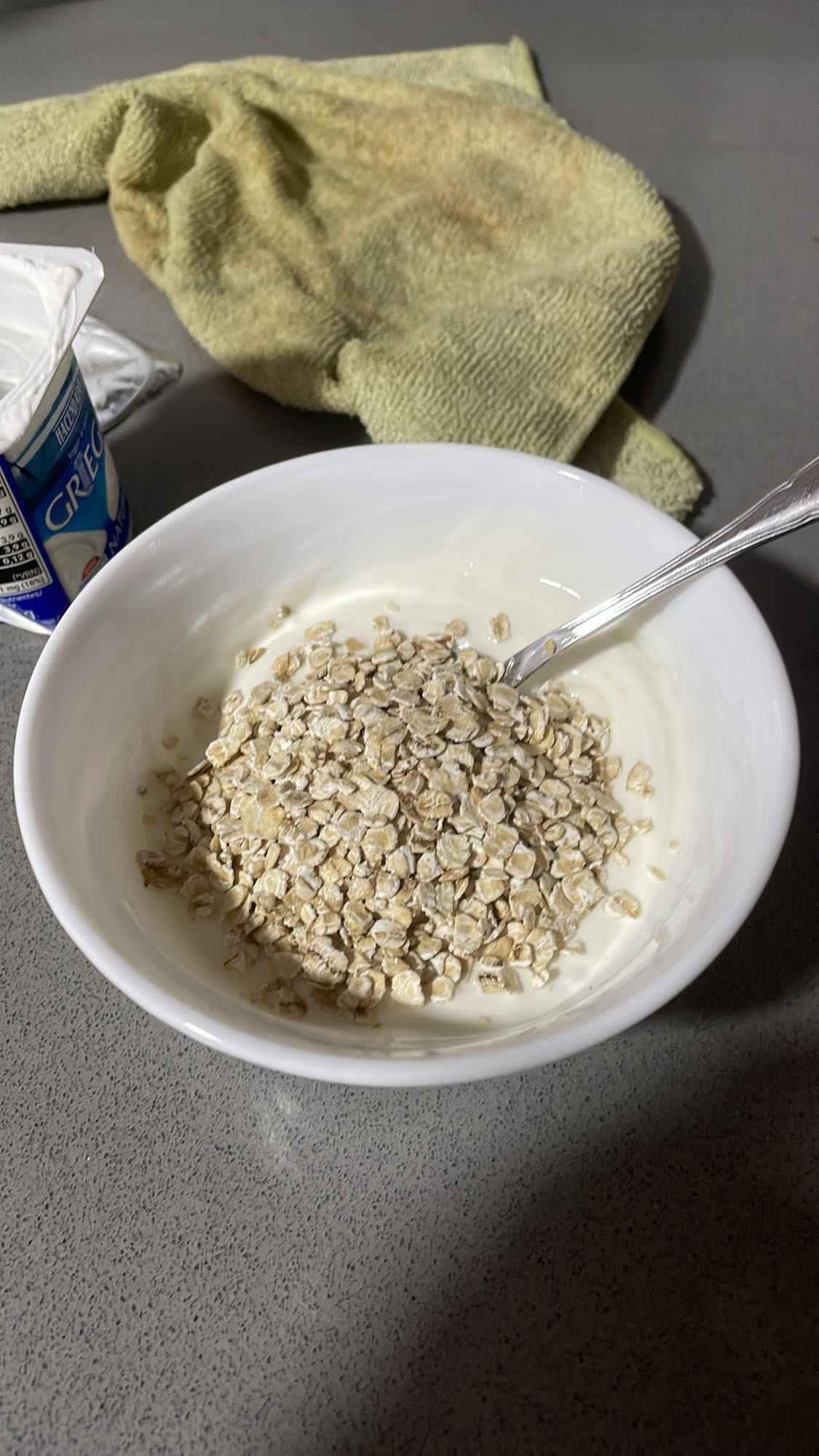 yogur griego con avena