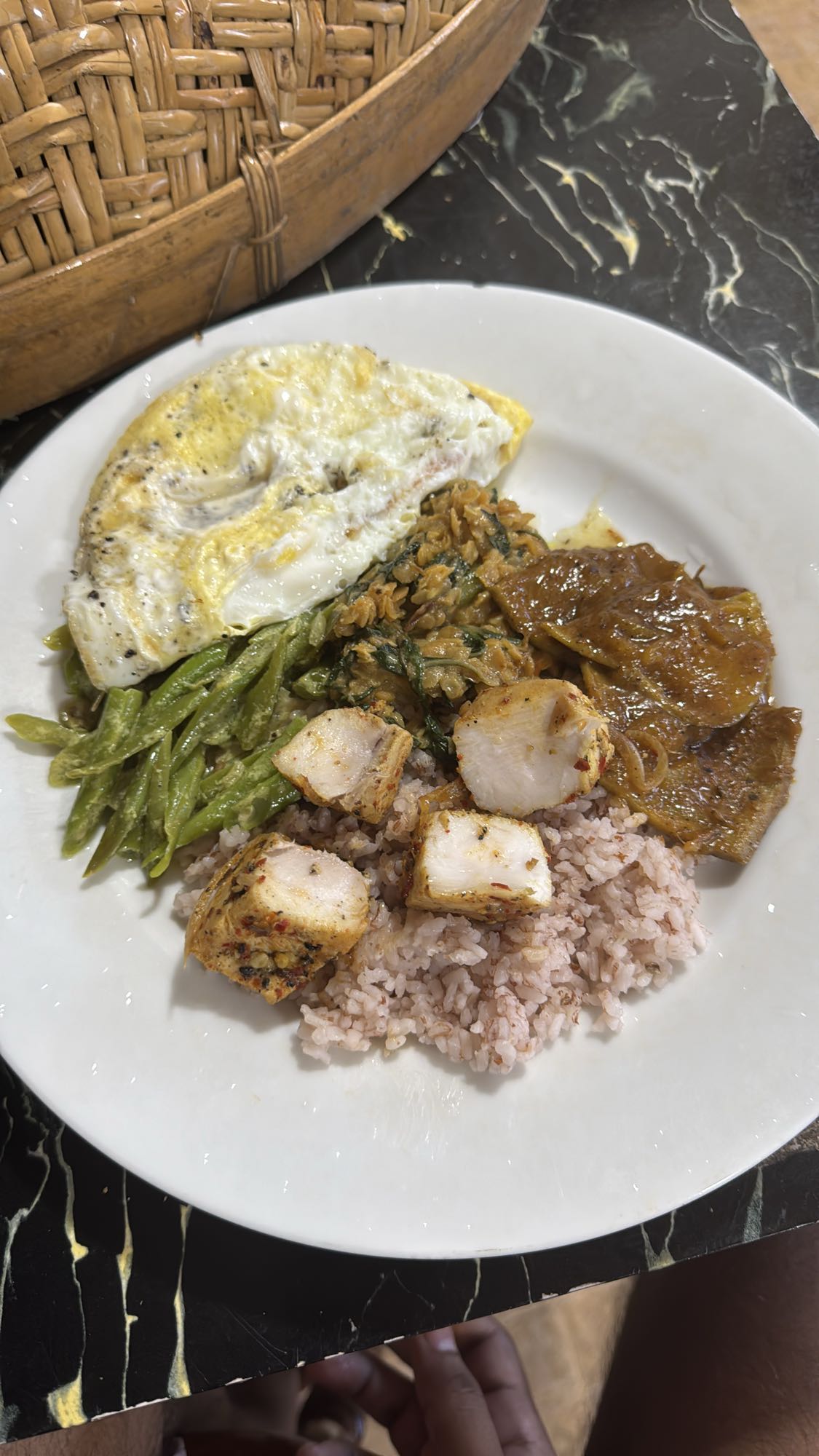 Egg, Chicken & Rice Plate