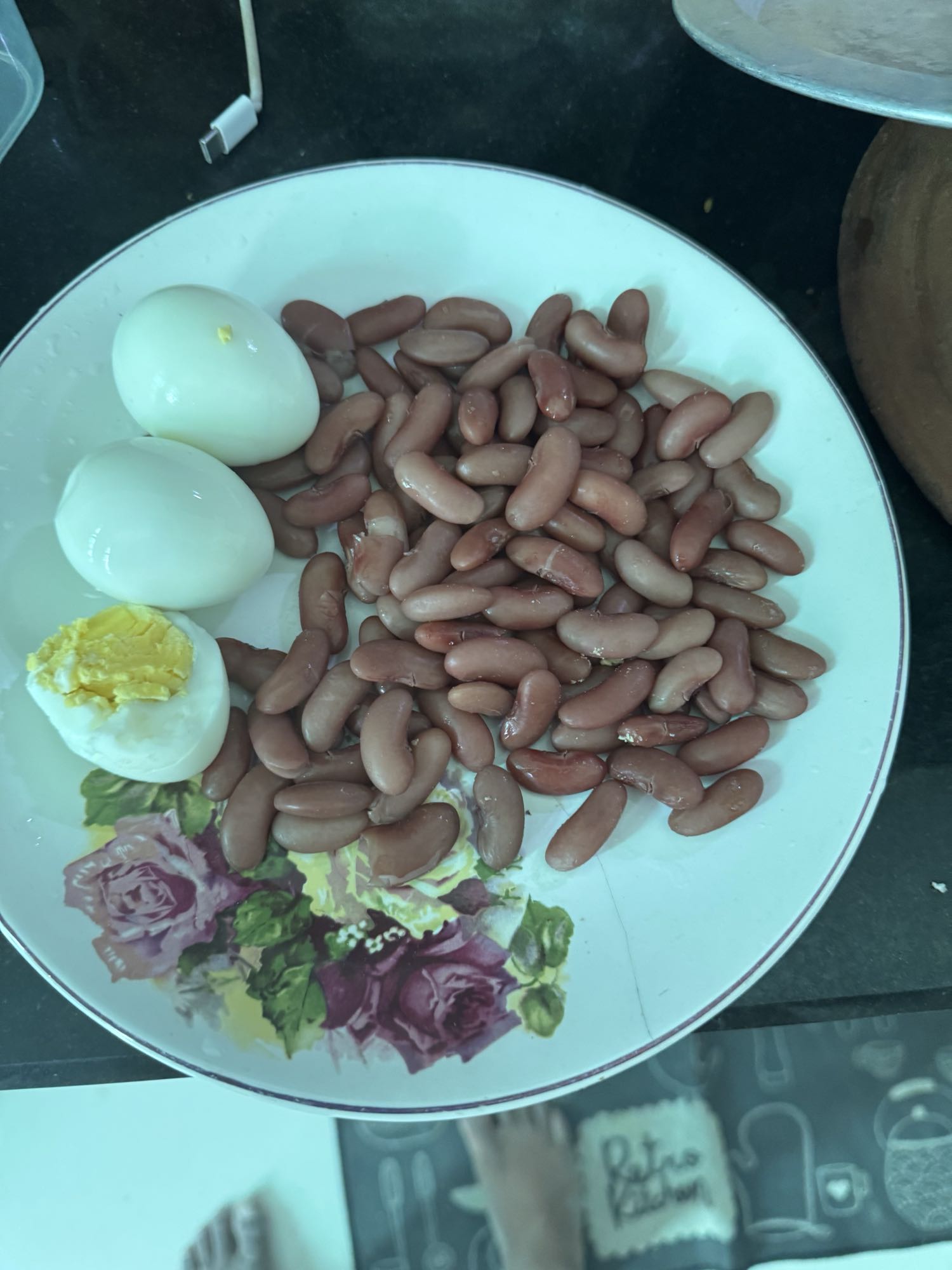 Eggs and Kidney Beans Plate