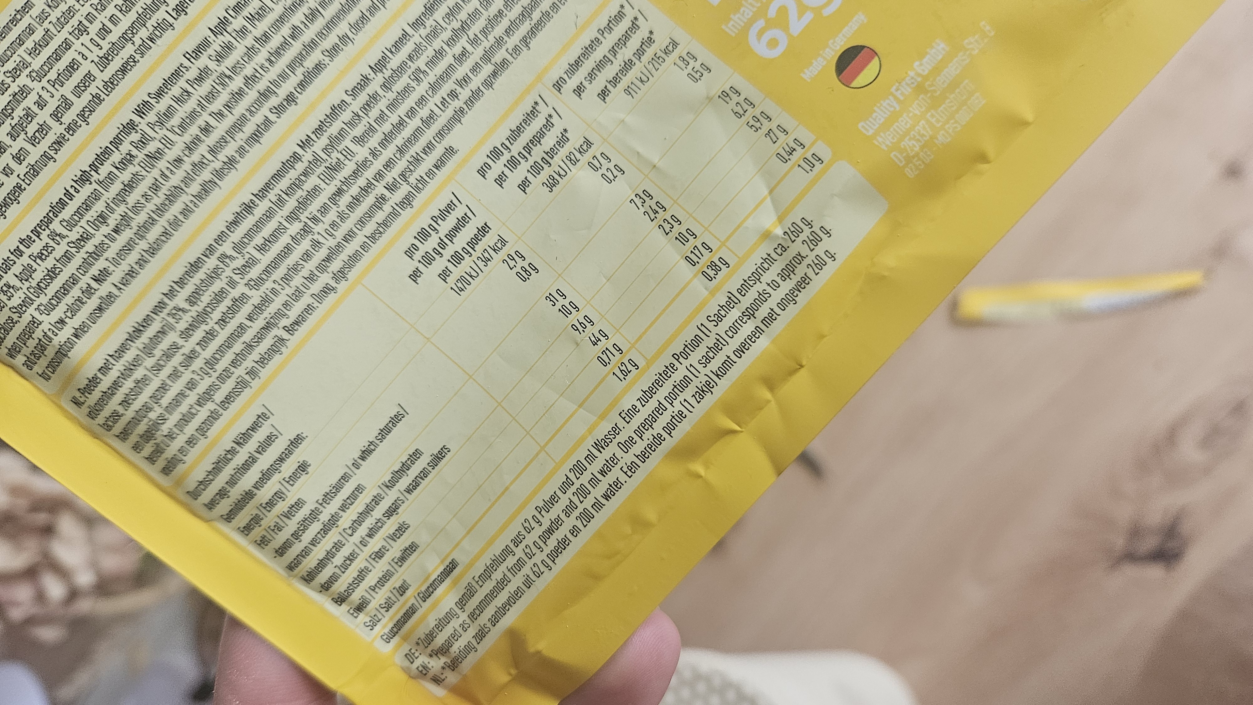 Protein Shake Vanille