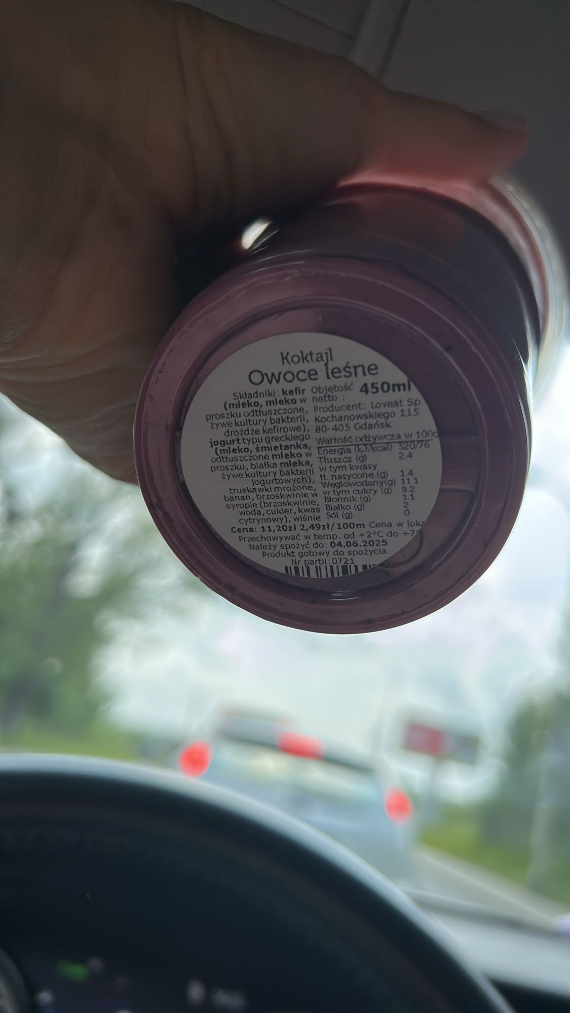 Koktajl owoce leśne