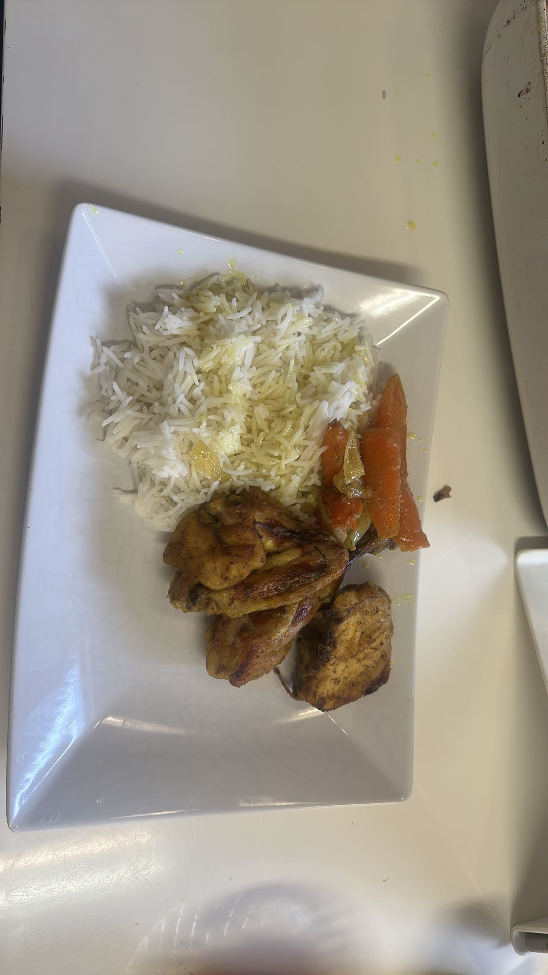 Kyckling med ris och morötter