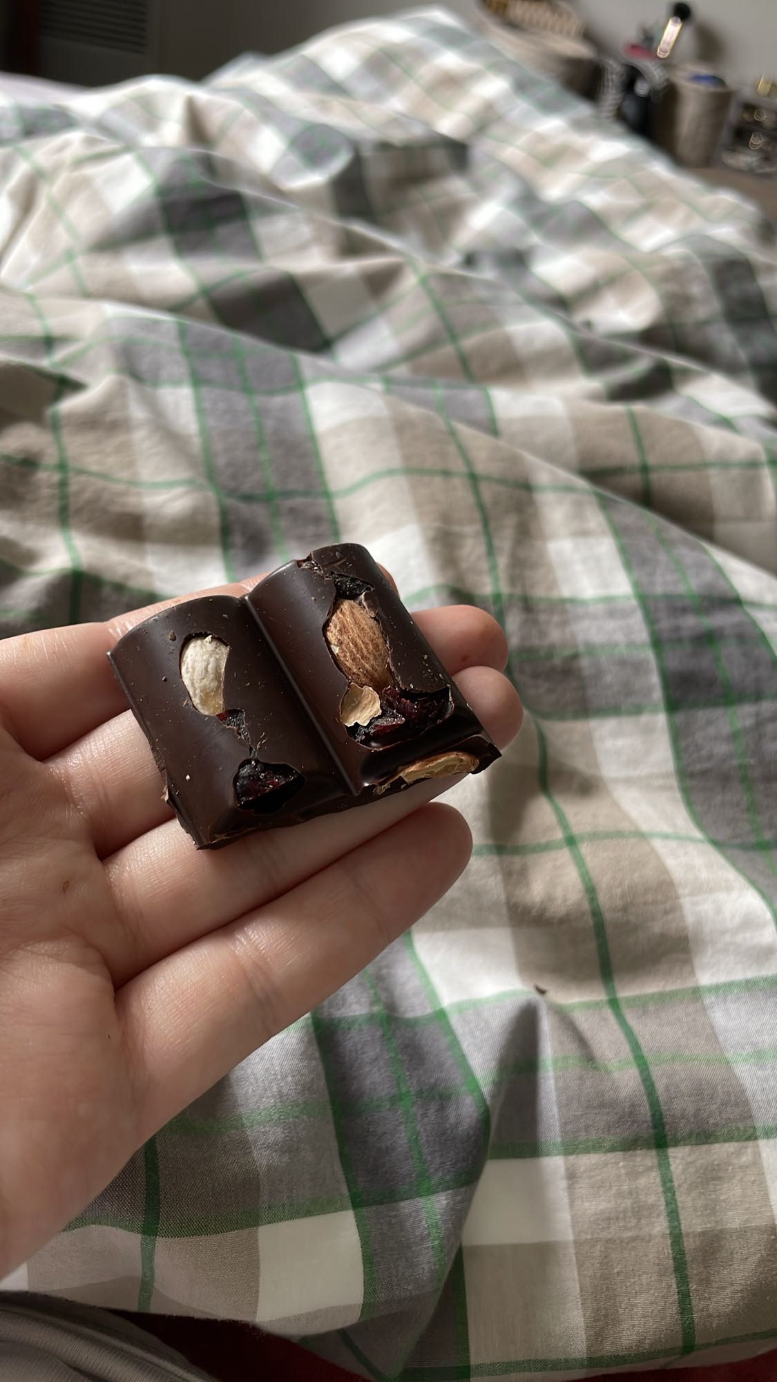 Dark chocolate with nuts