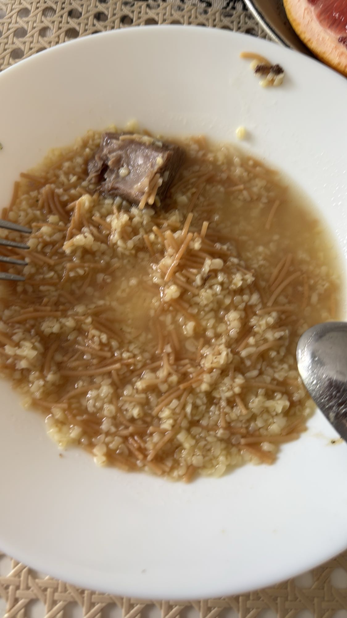 Bulgur med nudlar & kött