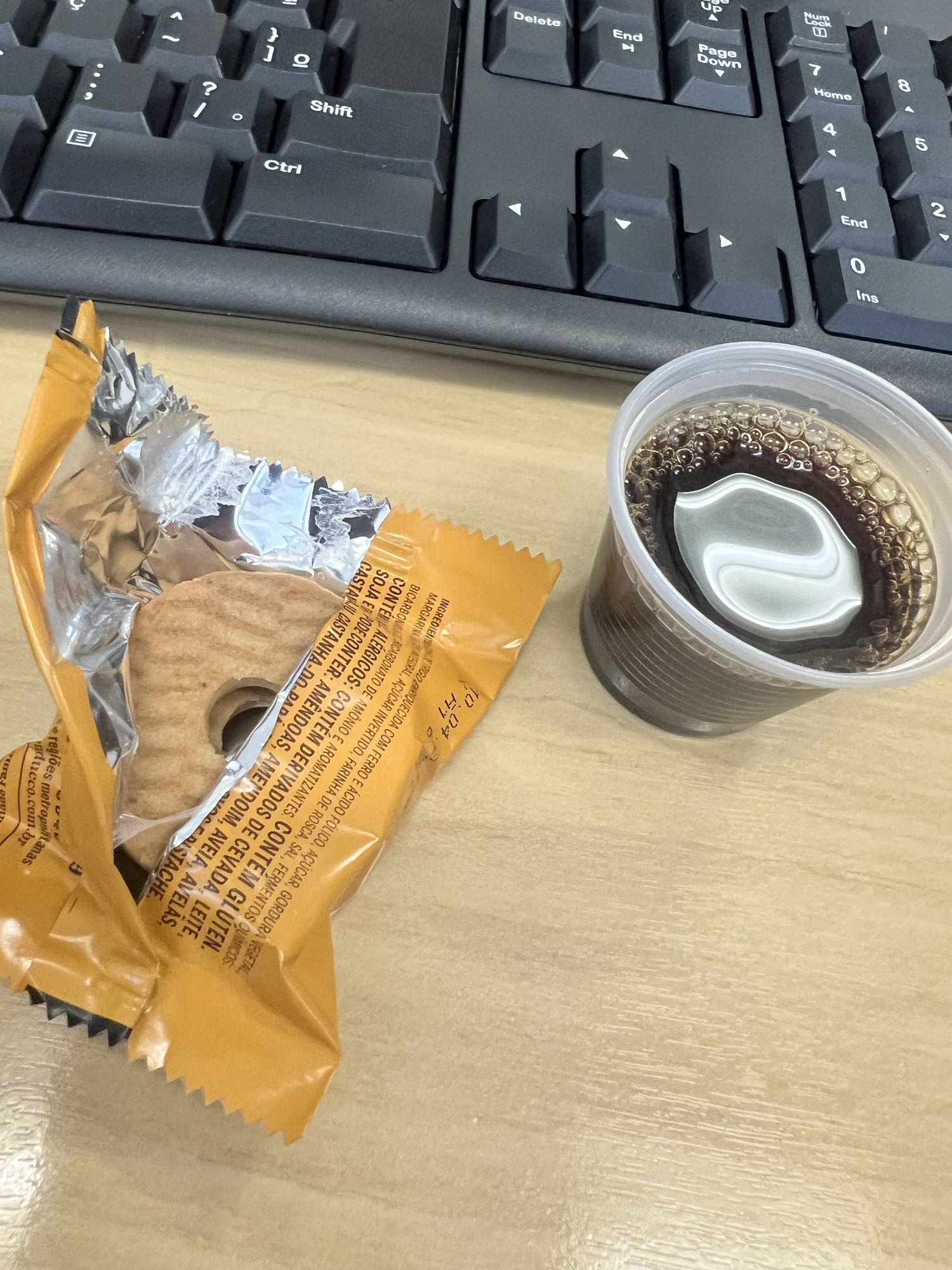 Biscoito com refrigerante