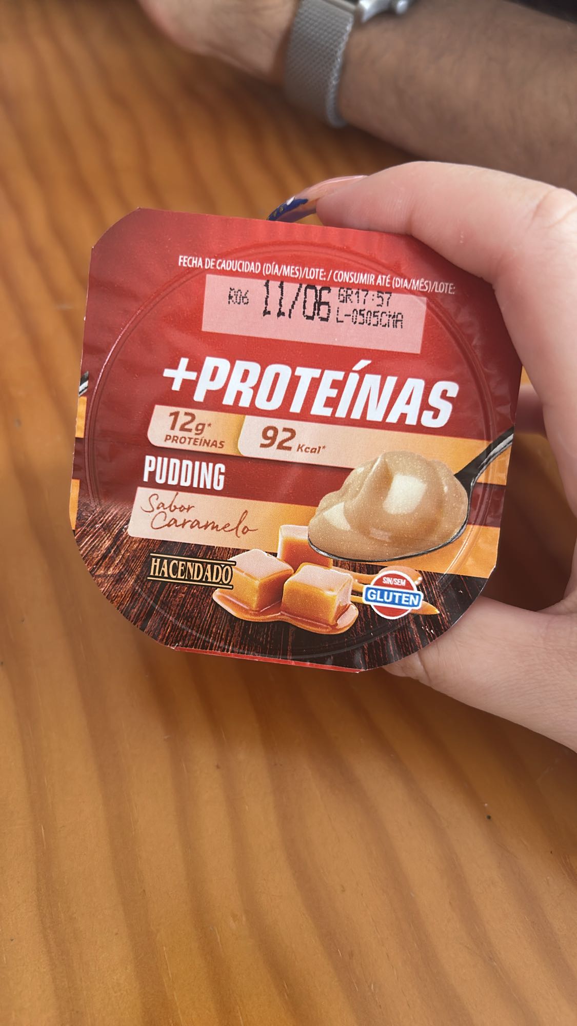 pudding caramelo proteínas