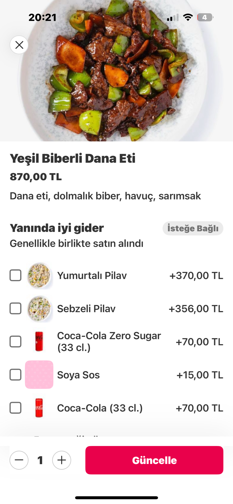 Beef with Green Peppers