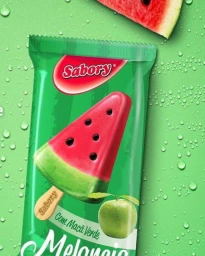 Picolé melancia maçã