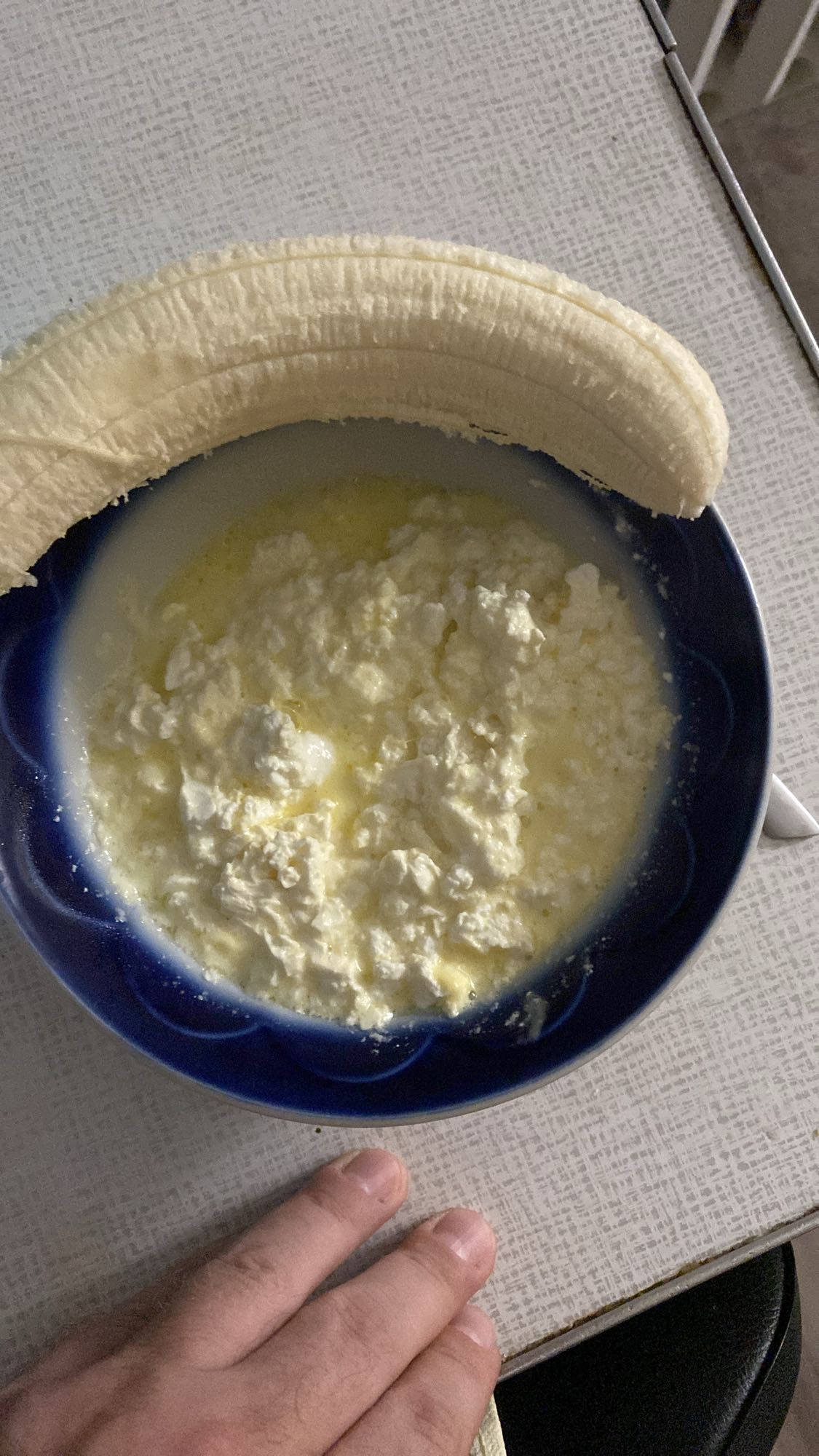 творог с бананом