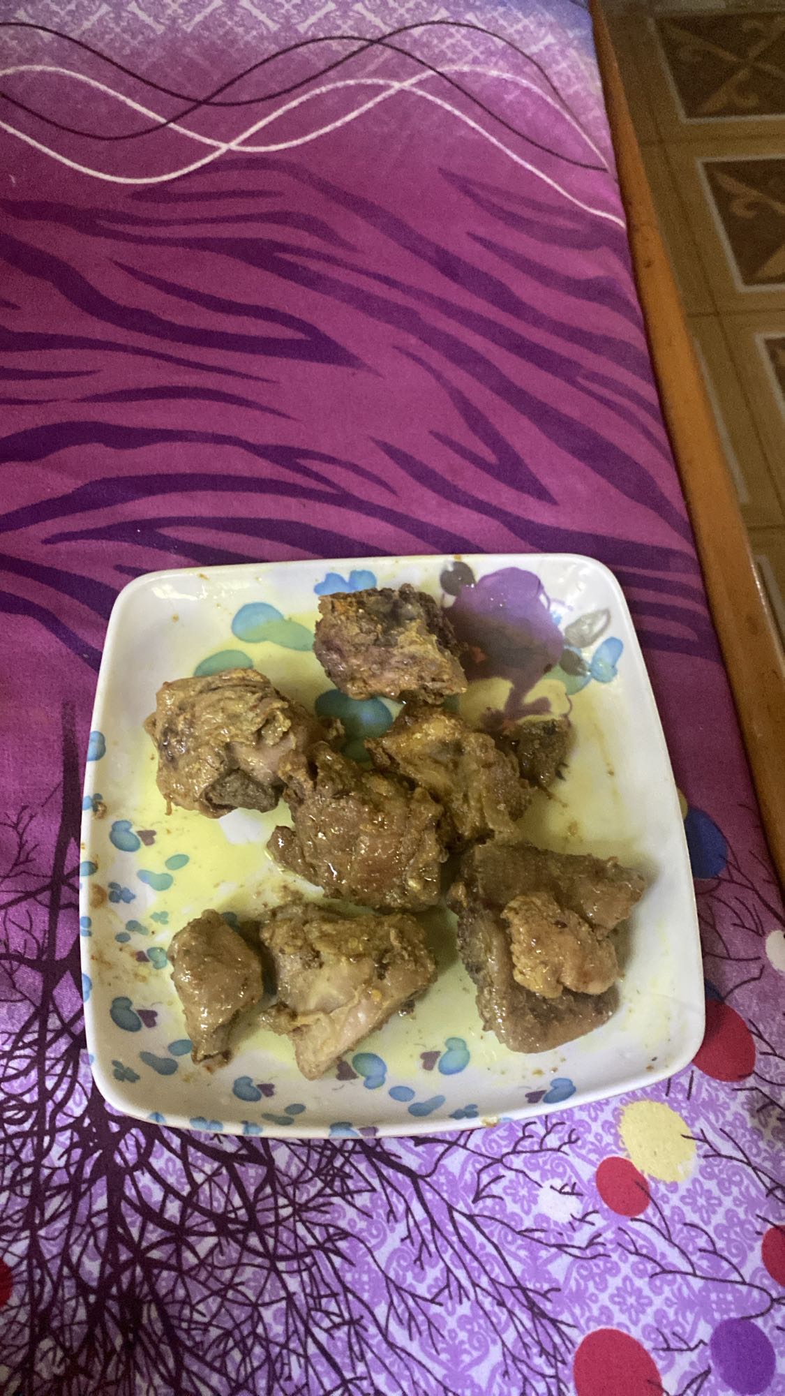 Spiced chicken pieces