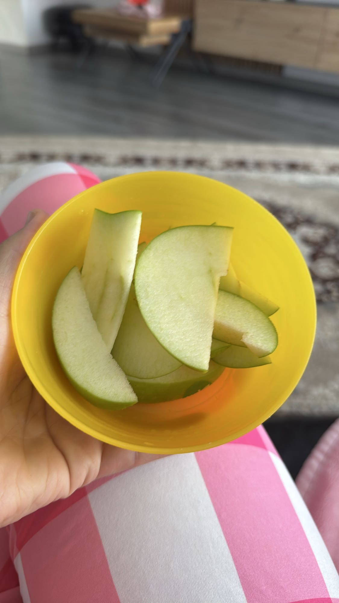 Groene appel plakjes