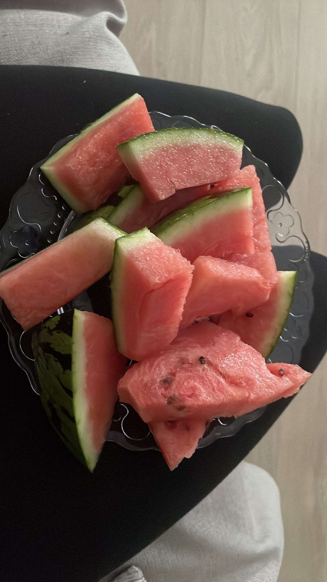 Sandía fresca en trozos