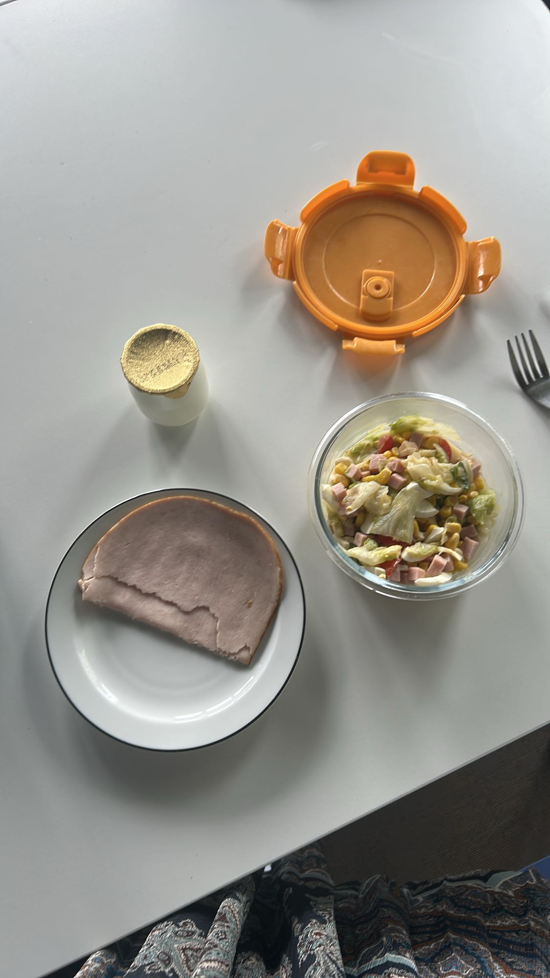 Salade jambon et yaourt