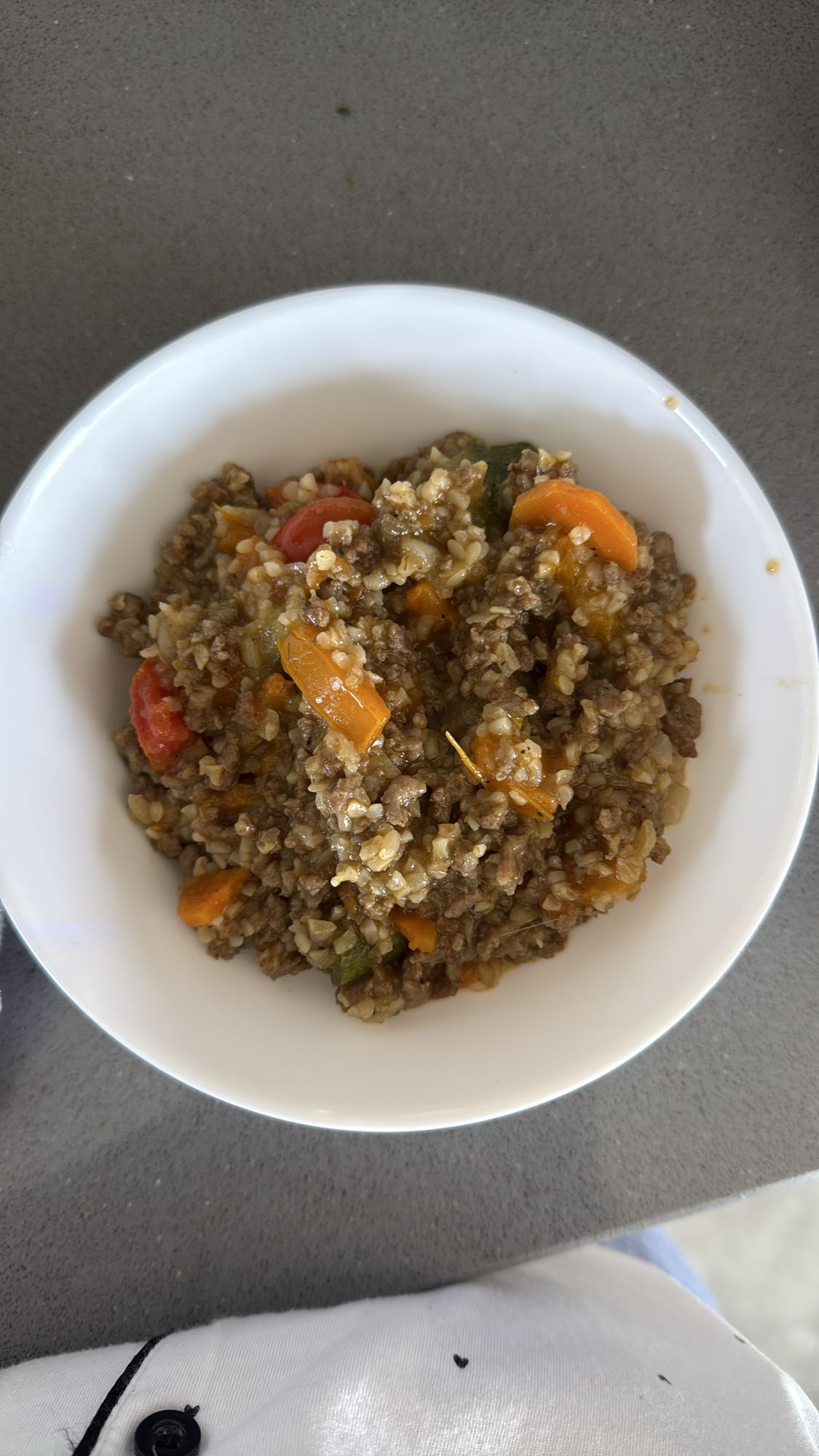 гречка с овощами и мясом