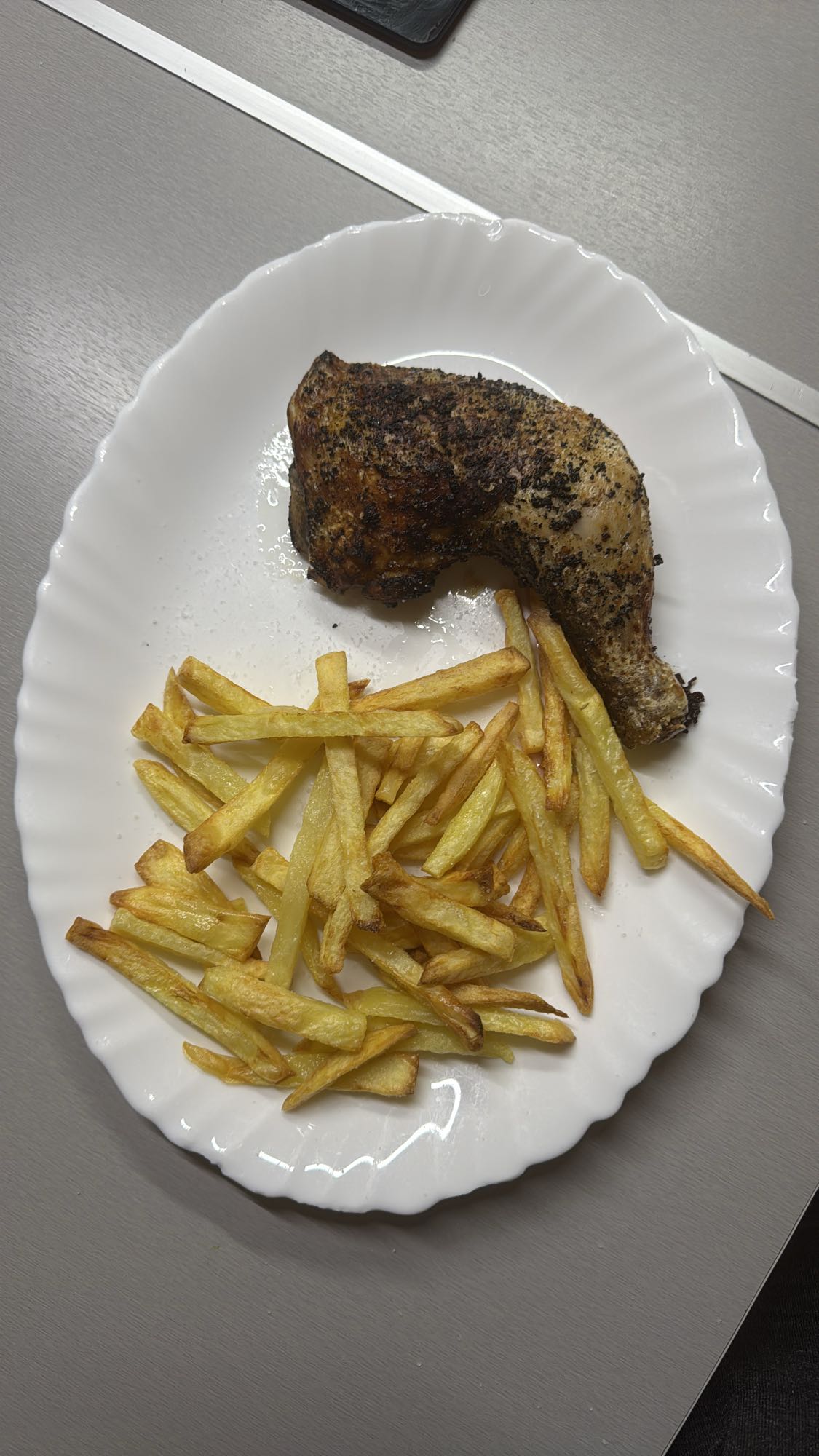 Pollo con papas sin aceite