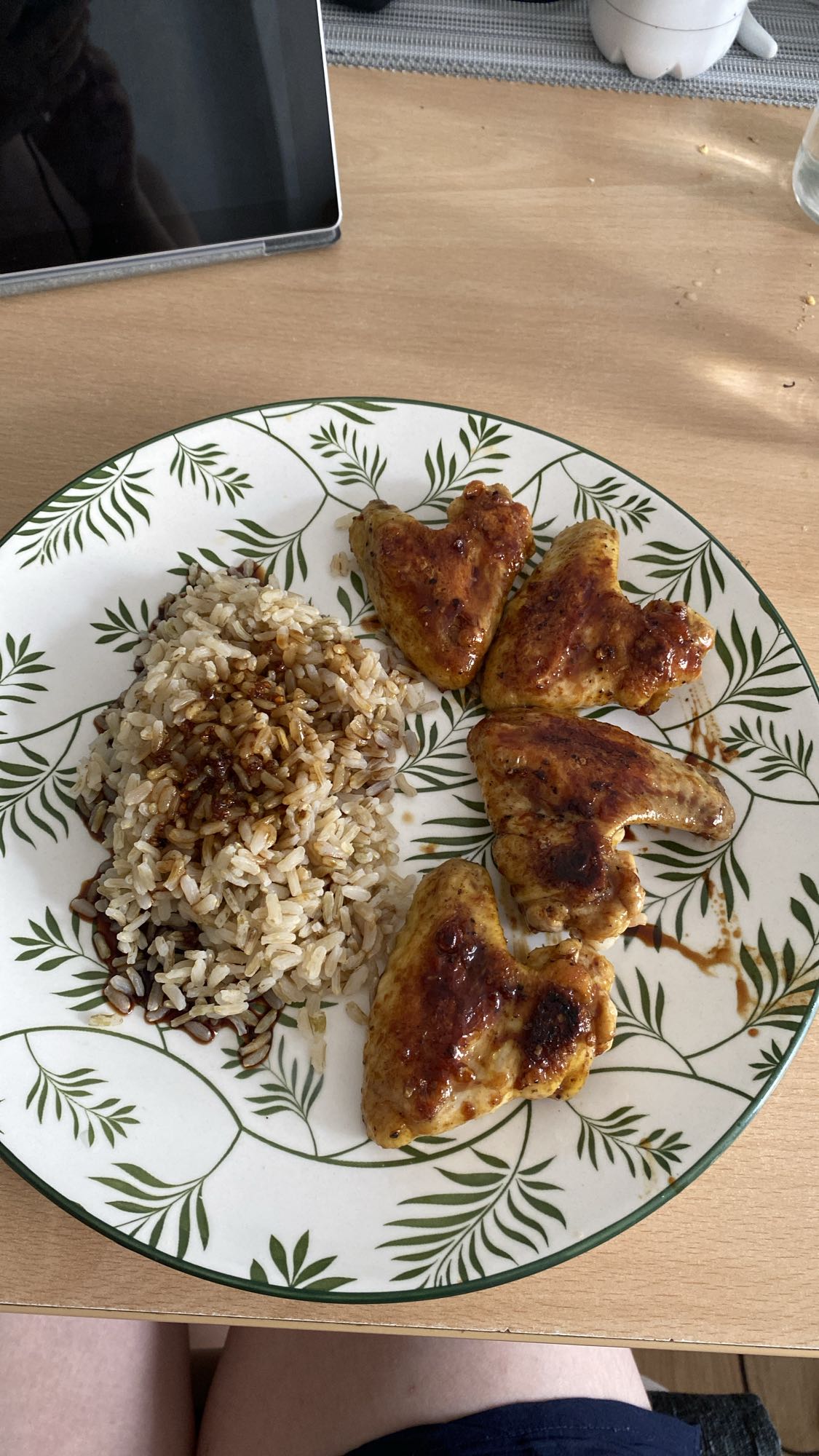 Poulet et riz sauce soja