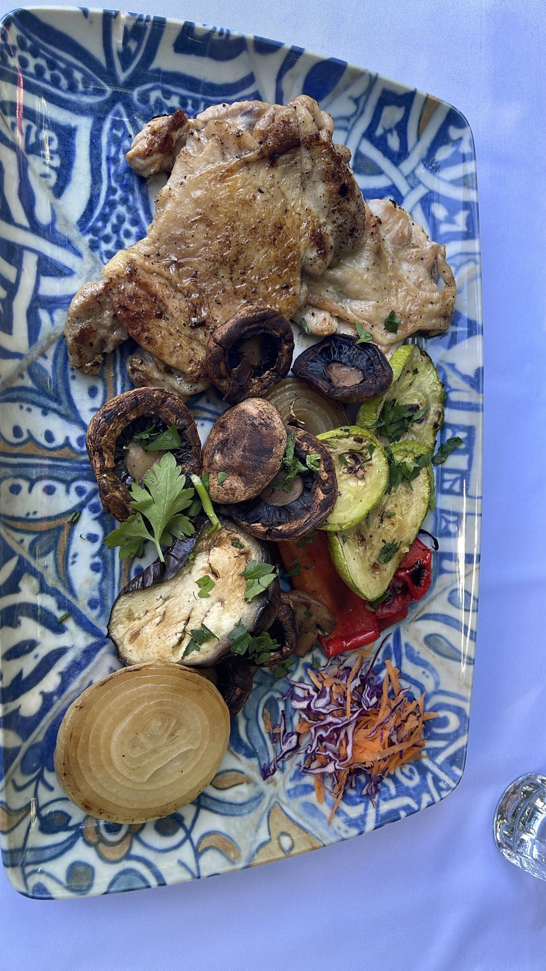 Pui cu legume la grătar