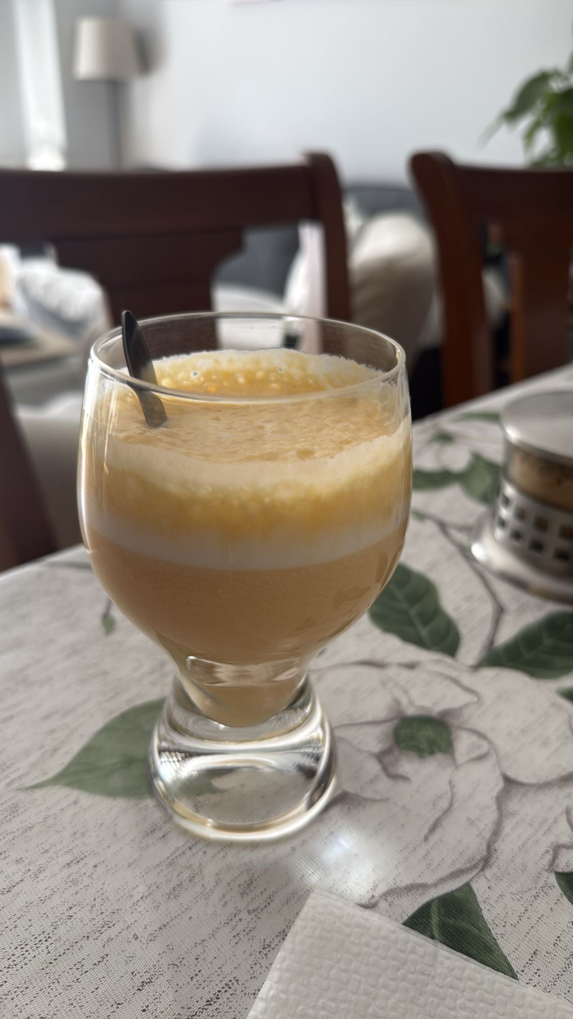 batido de auyama y leche semidesnatada