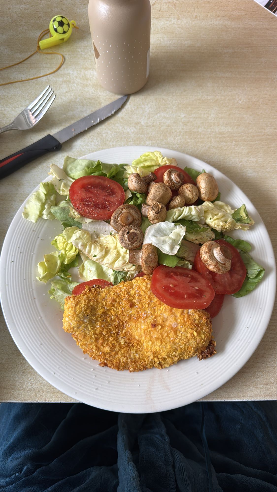 Gegrilde kip met salade en paprika