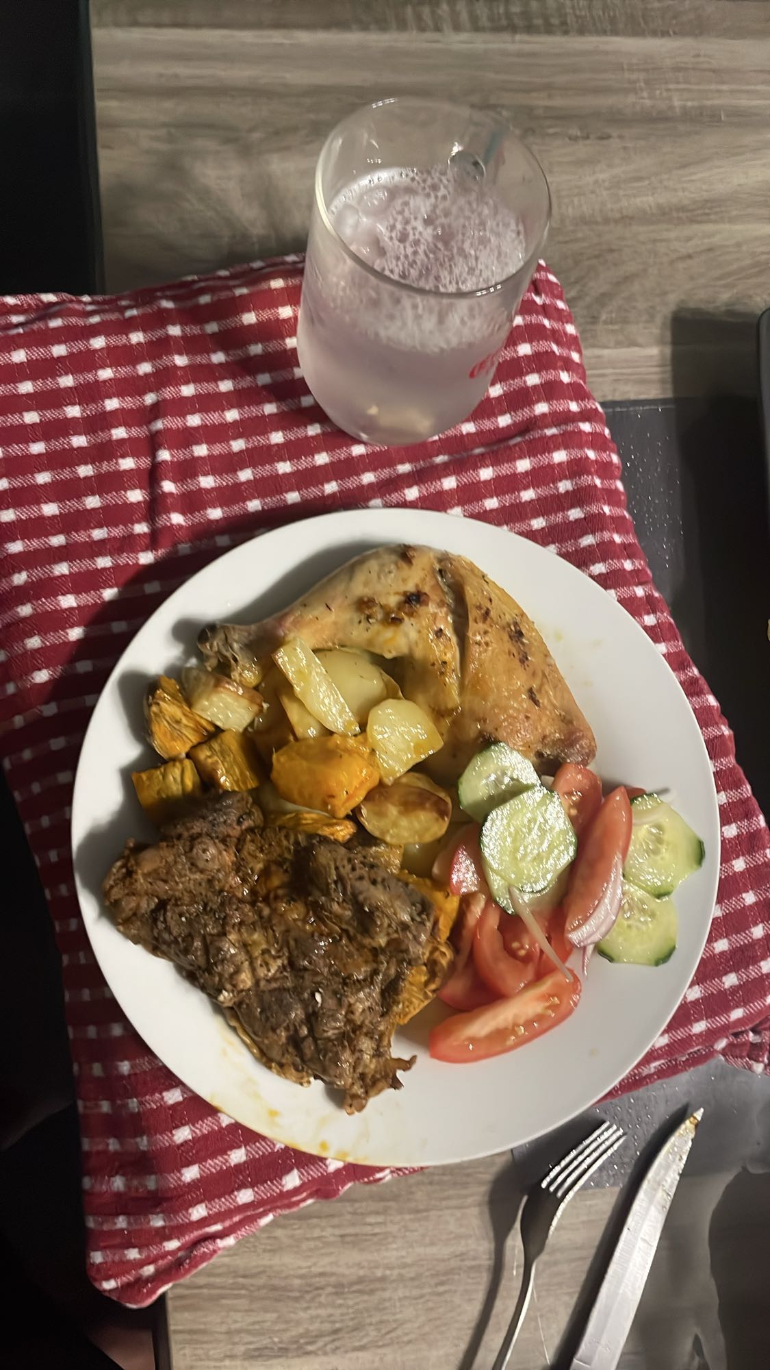 Poulet rôti et légumes