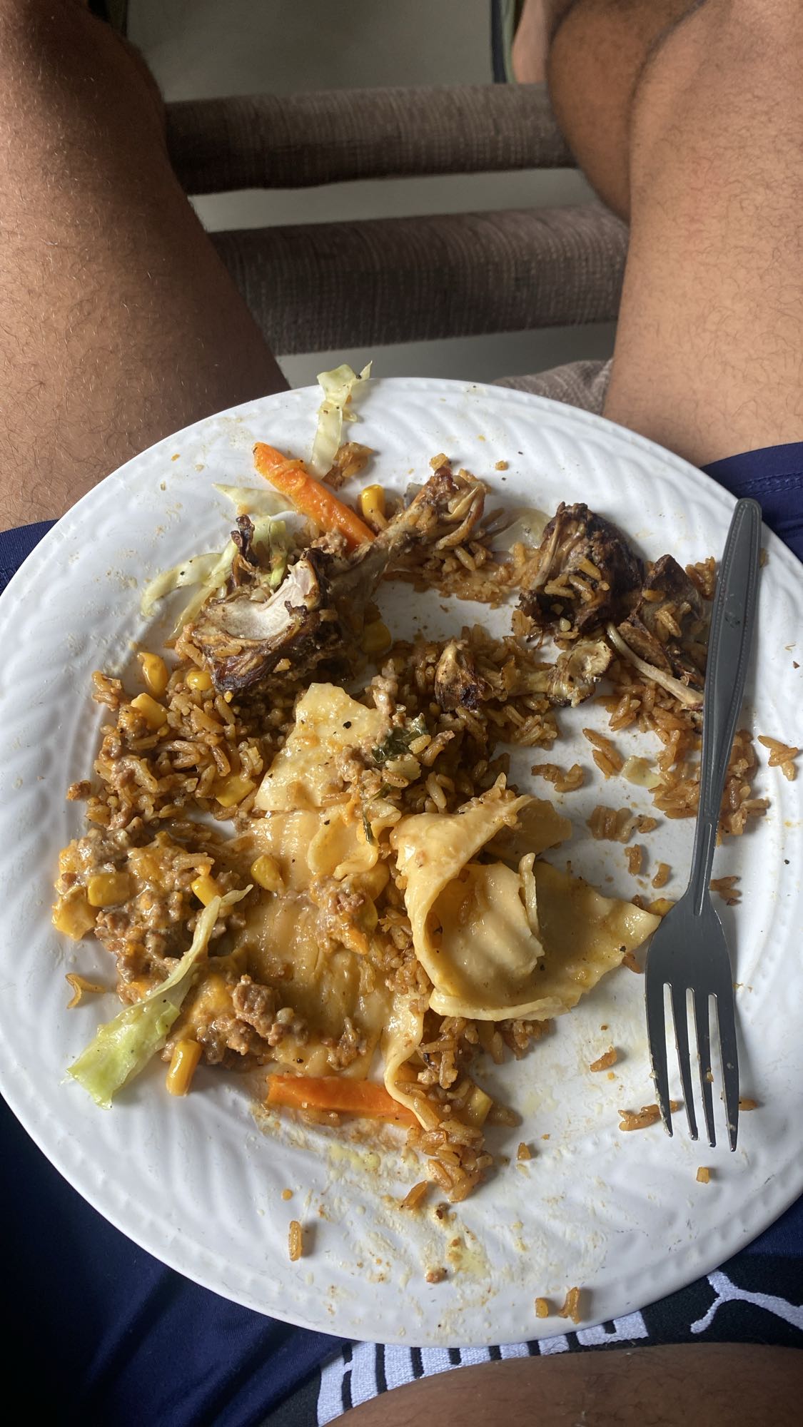 arroz con costillas y pasta