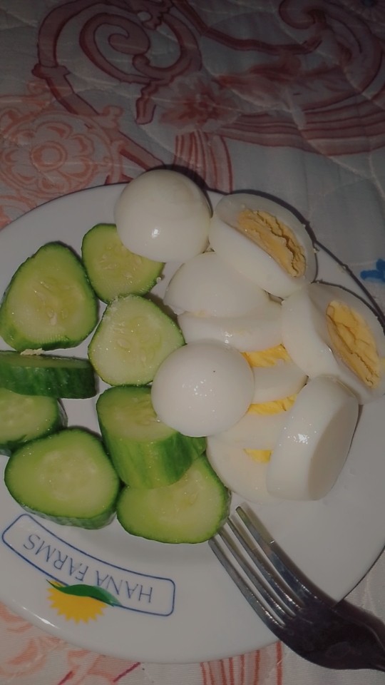 Egg and Cucumber Plate