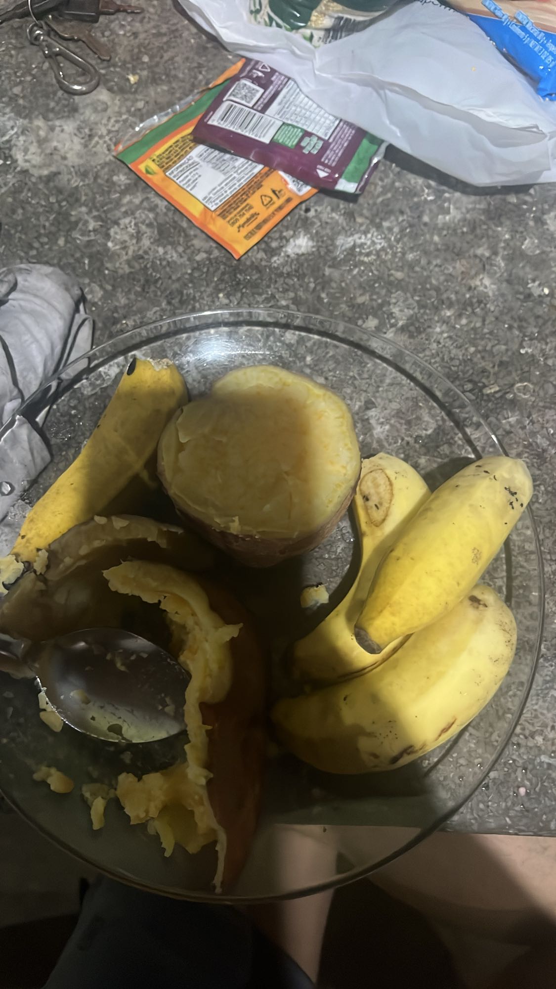 Banana e batata-doce