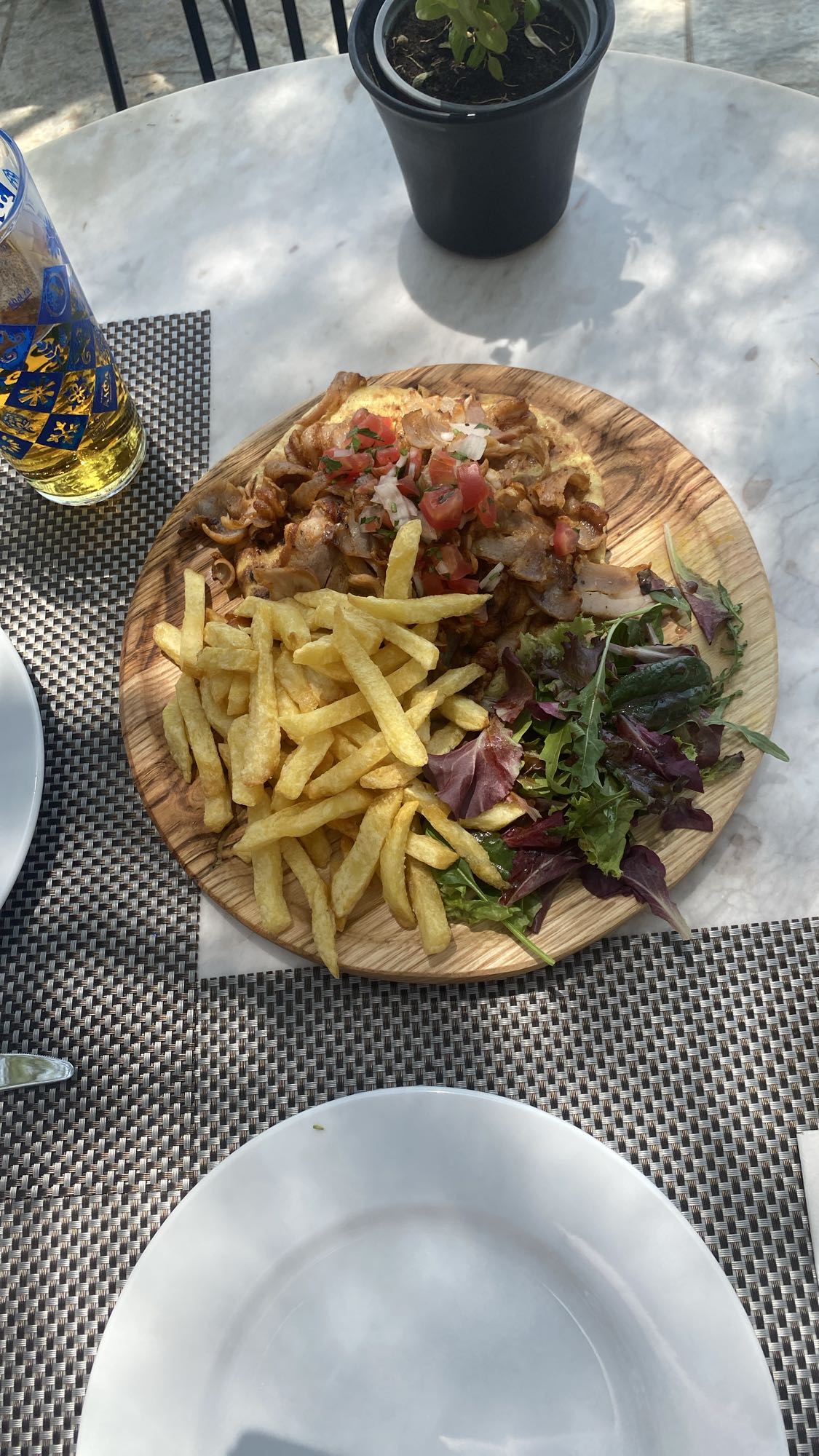 Gyros tallrik med pommes