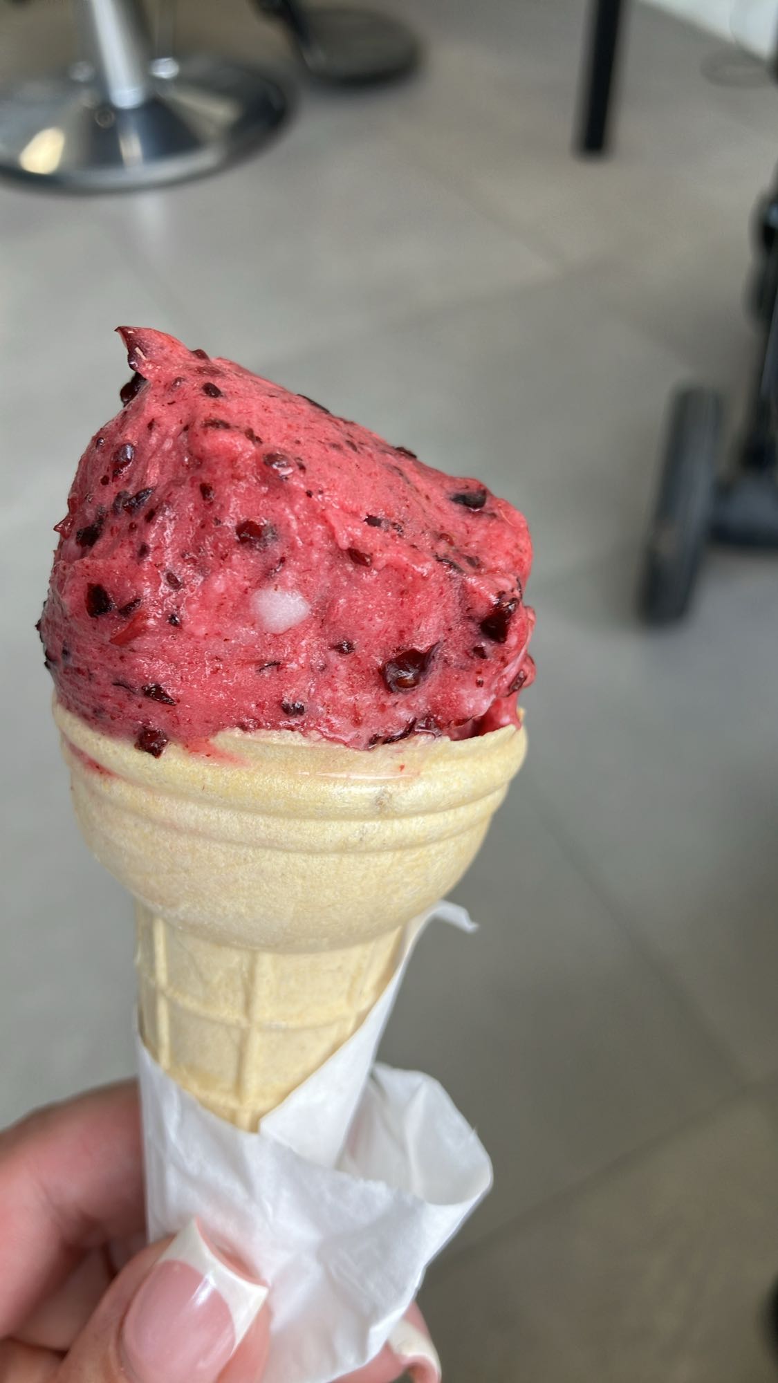 Lody owocowe w rożku