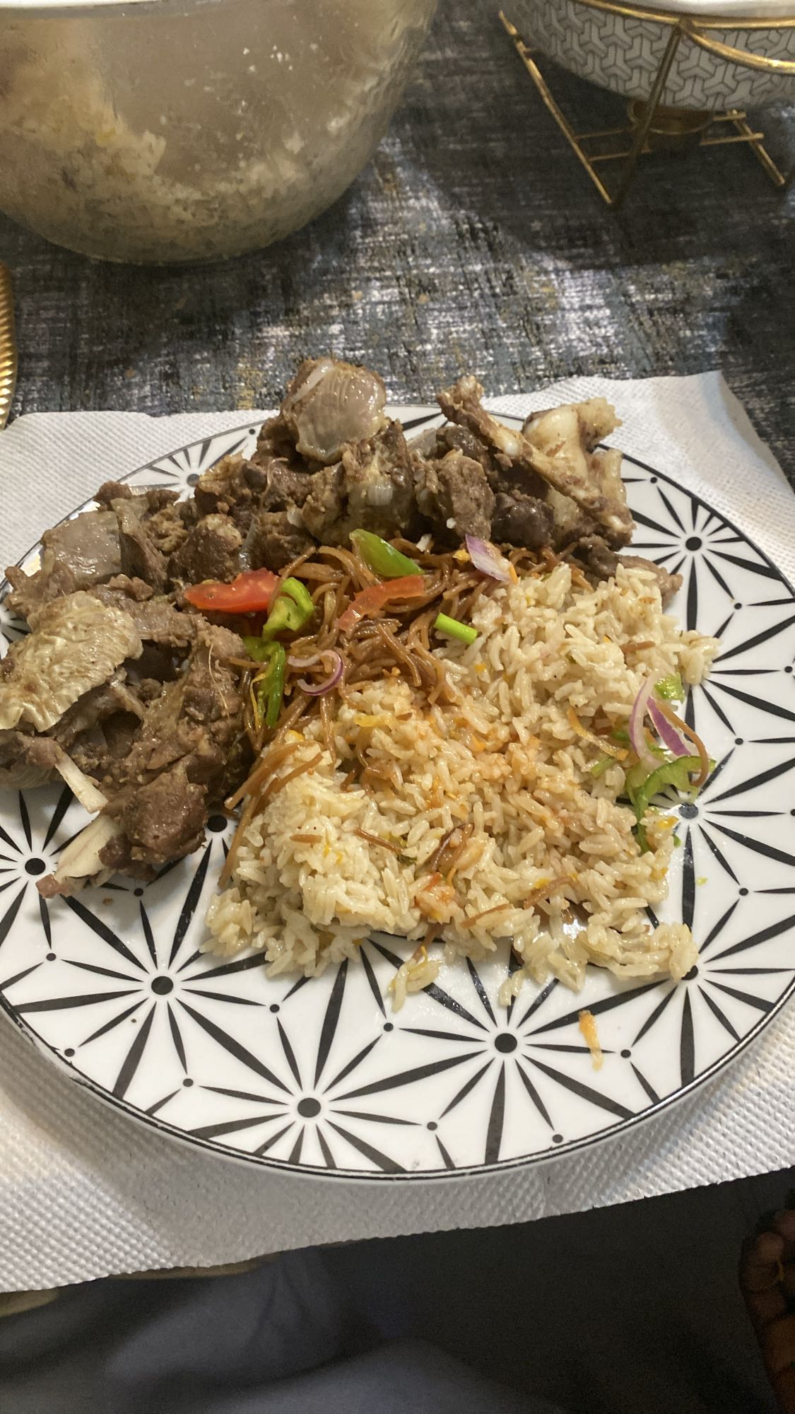 Rice with goat meat