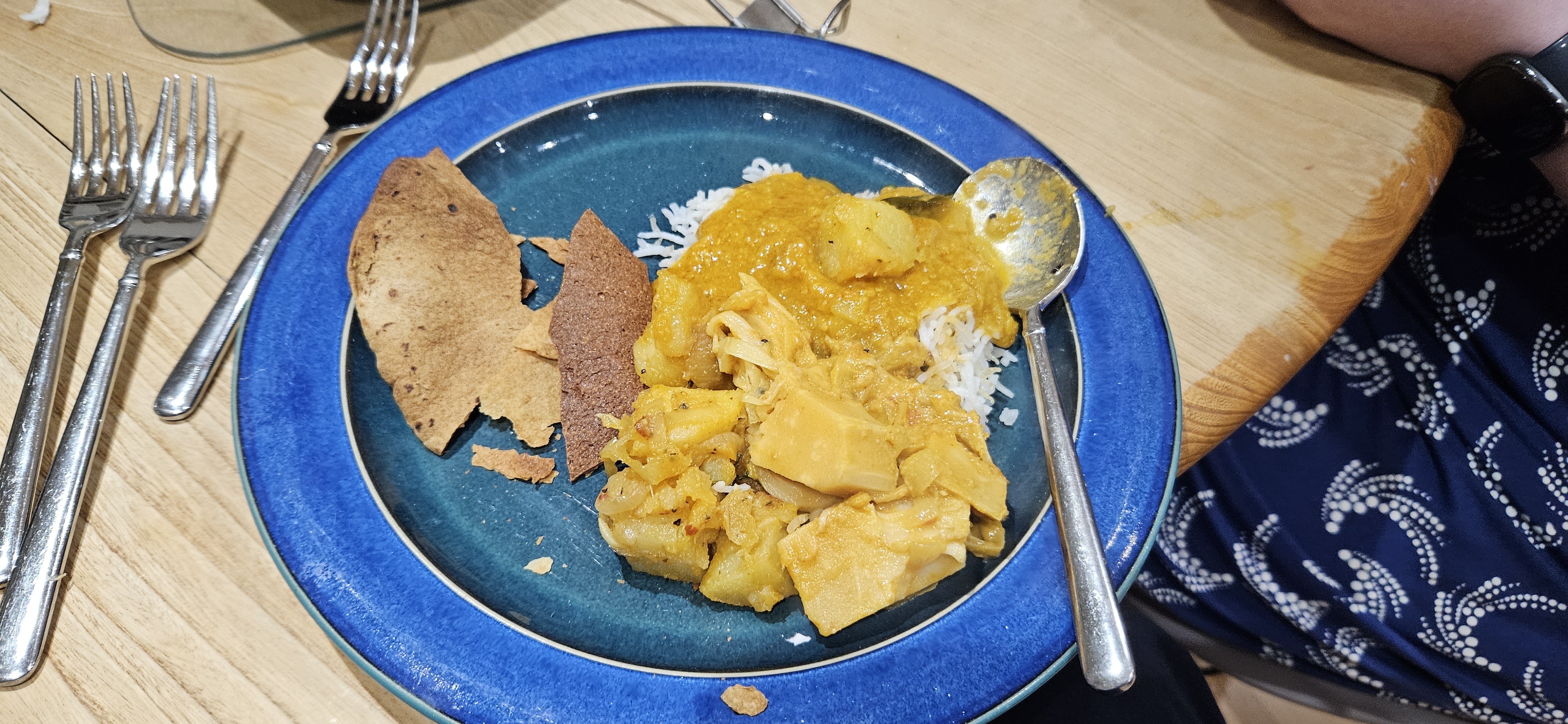 Jackfruit curry with rice