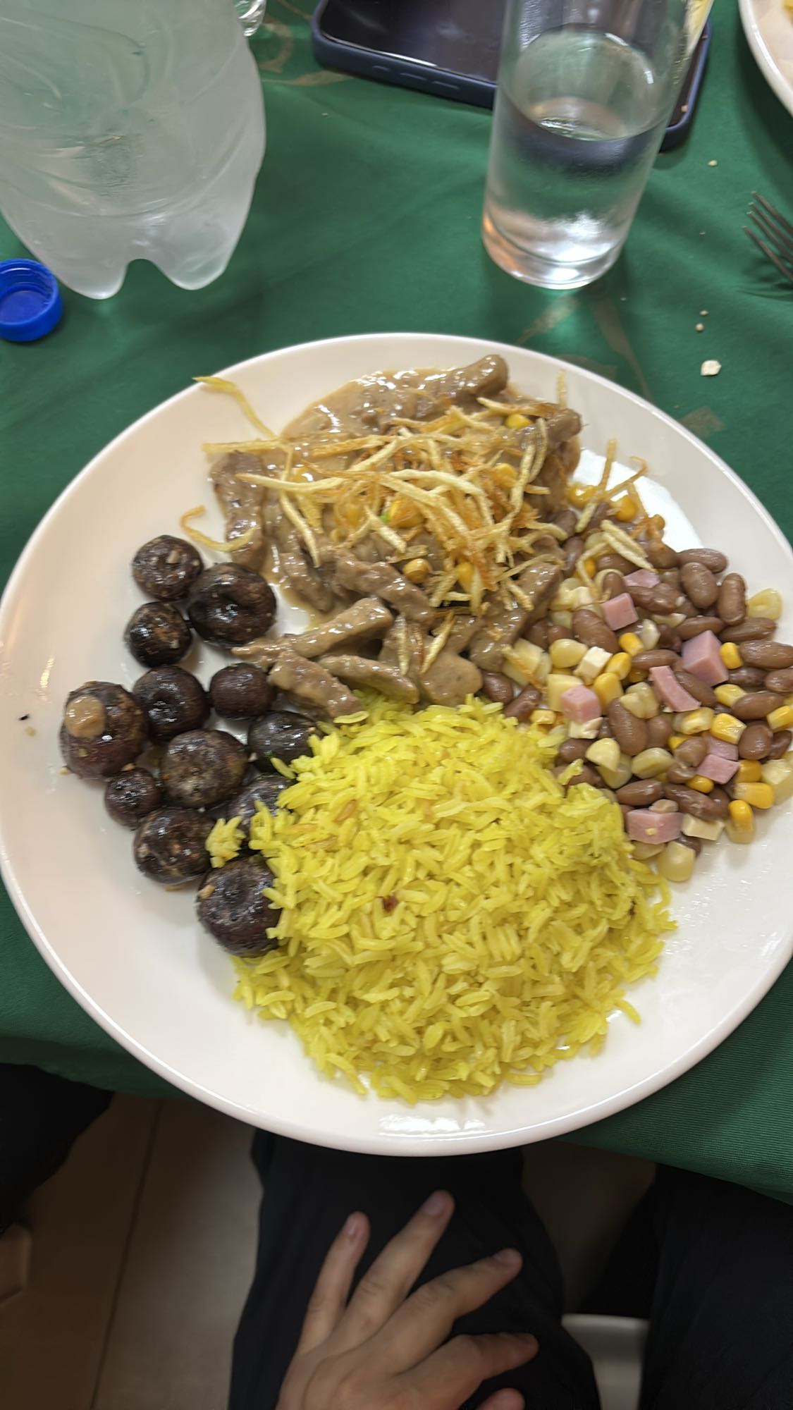 Plato mixto con arroz