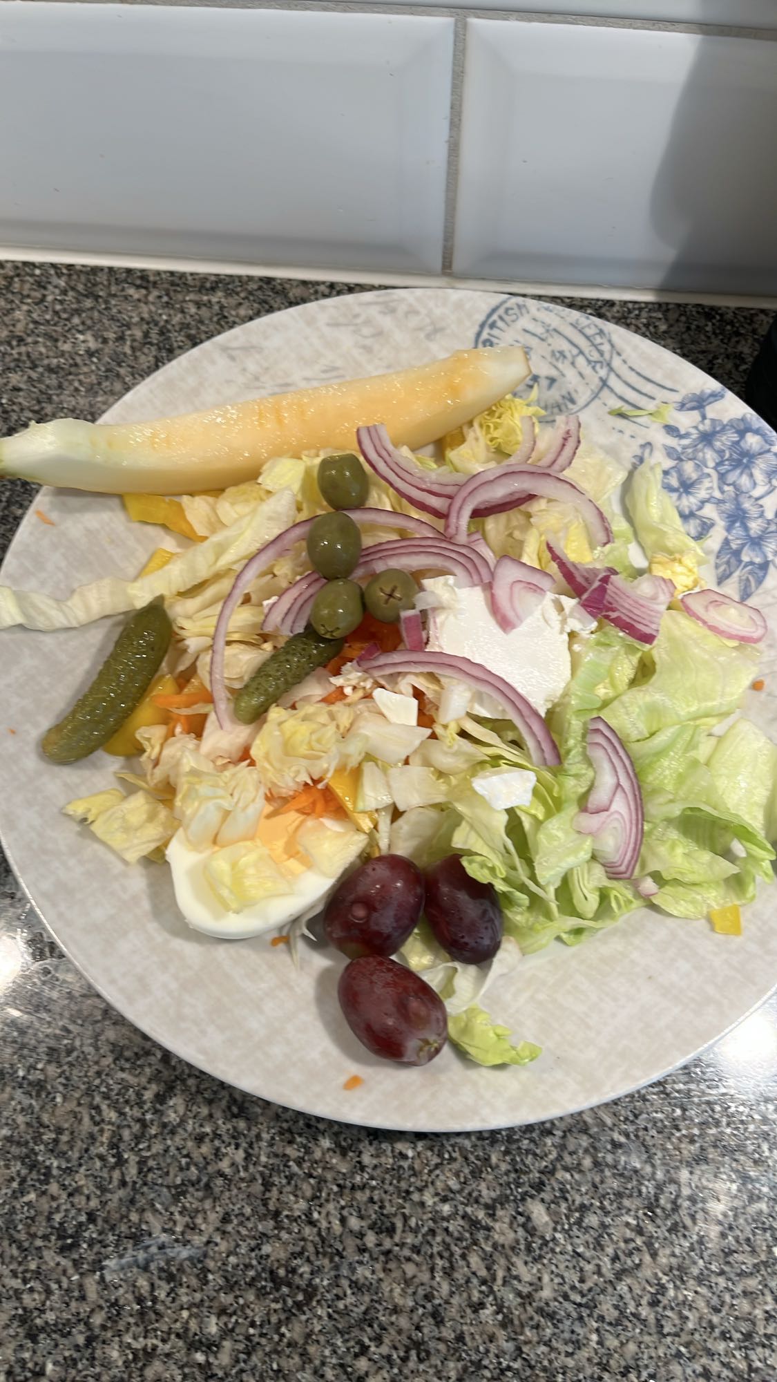 Blandad sallad tallrik