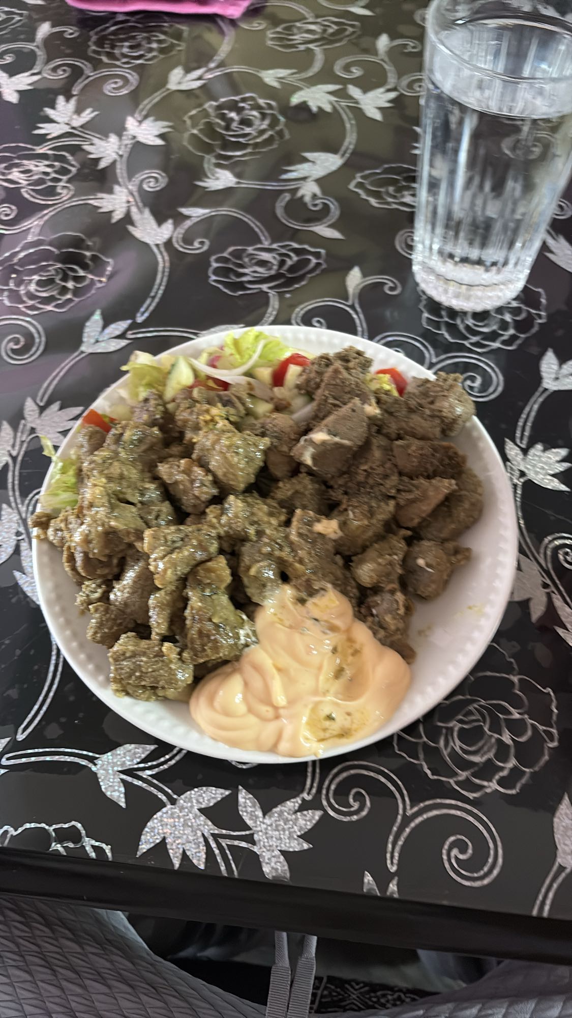 Gebakken lever met salade