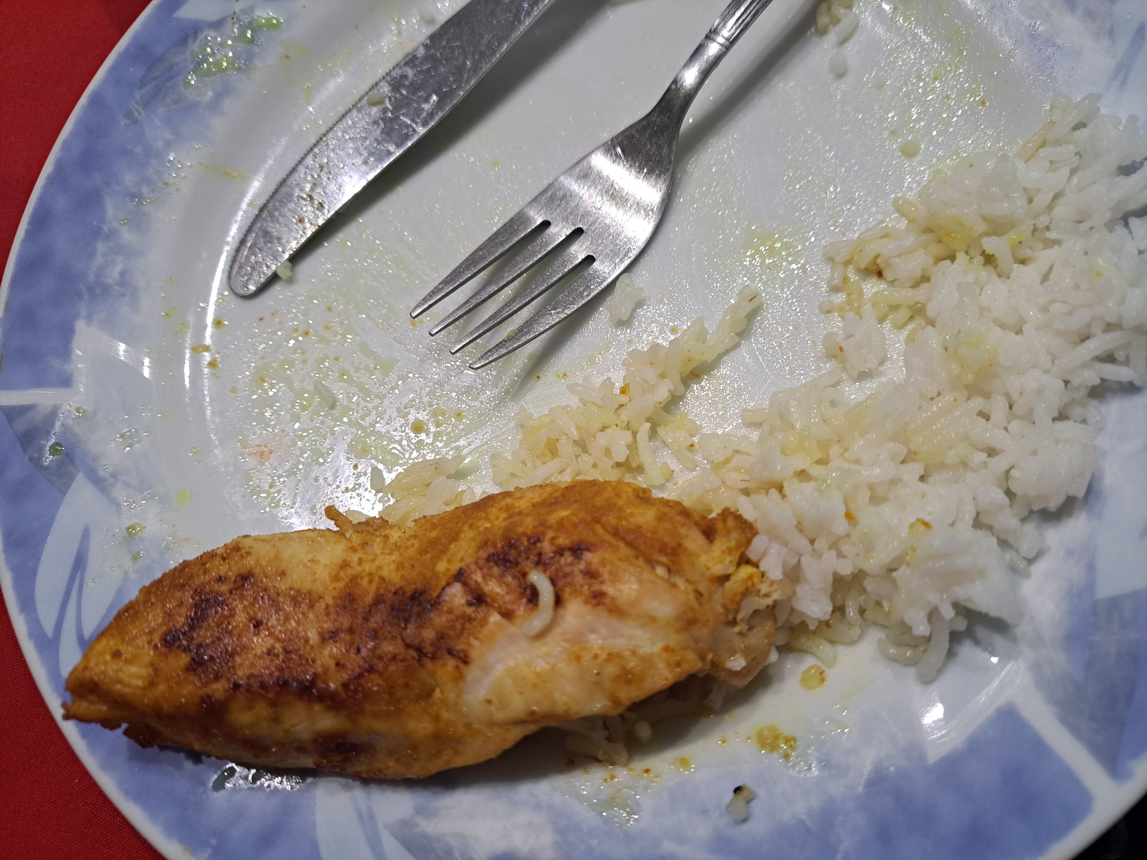 Chicken and rice plate