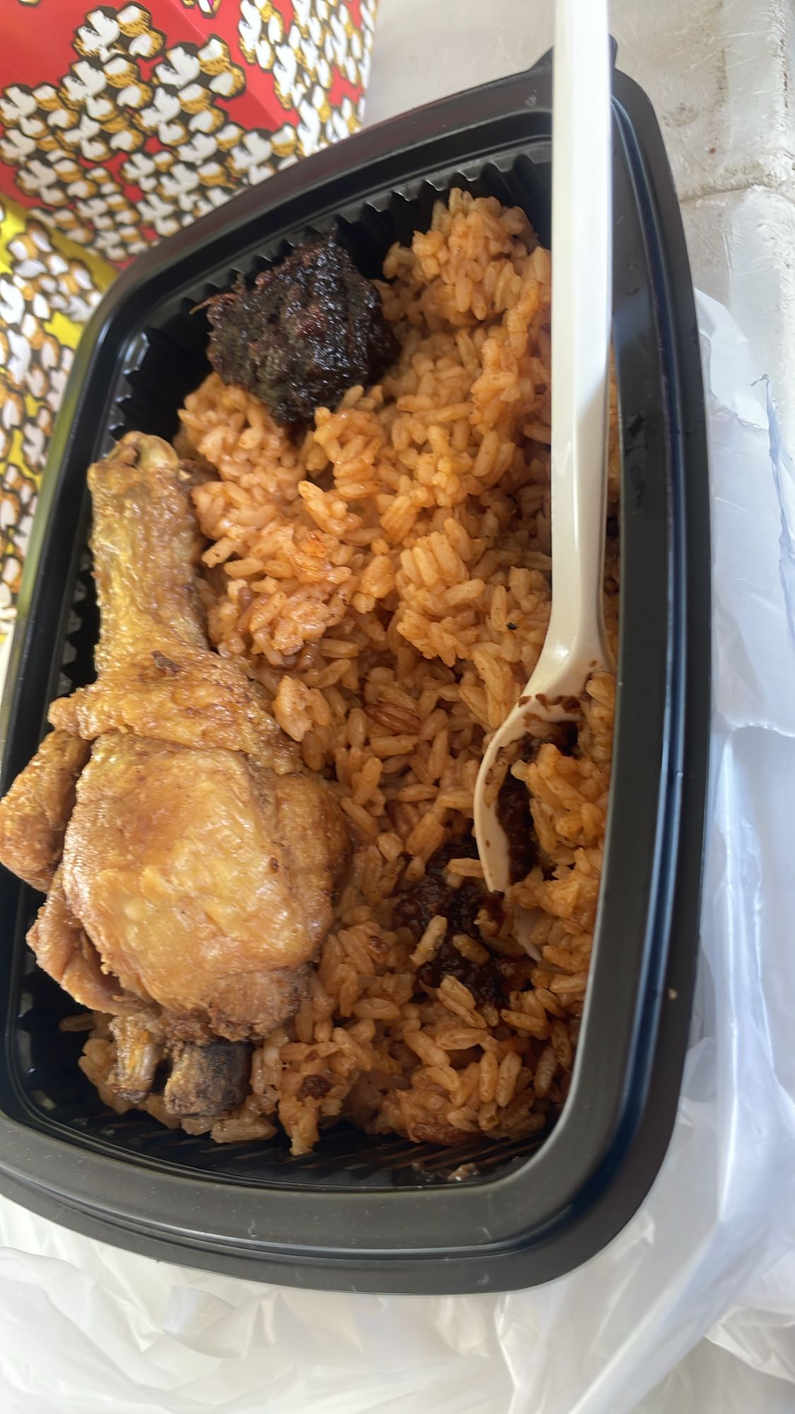 Jollof rice with chicken