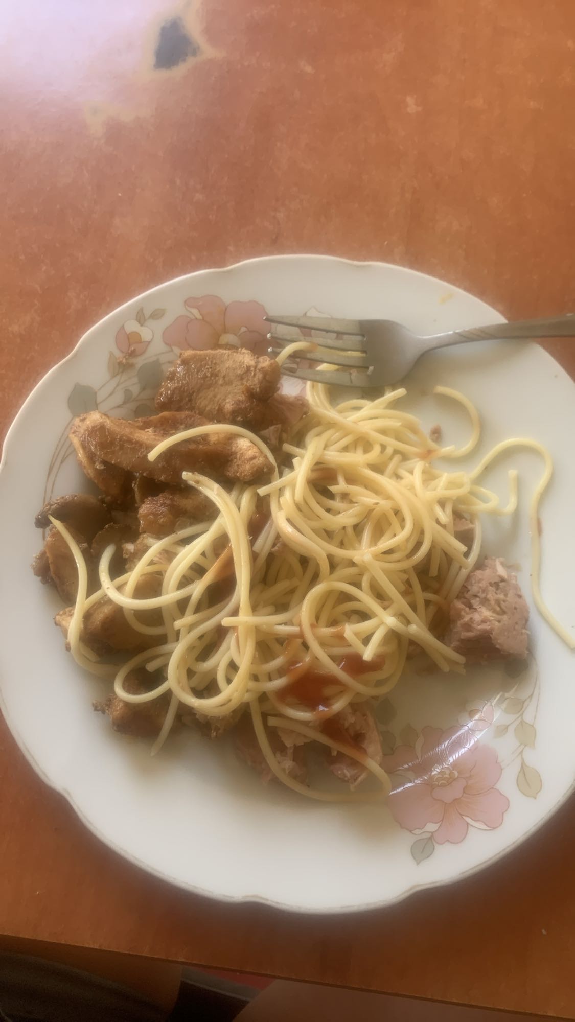 Chicken tuna spaghetti