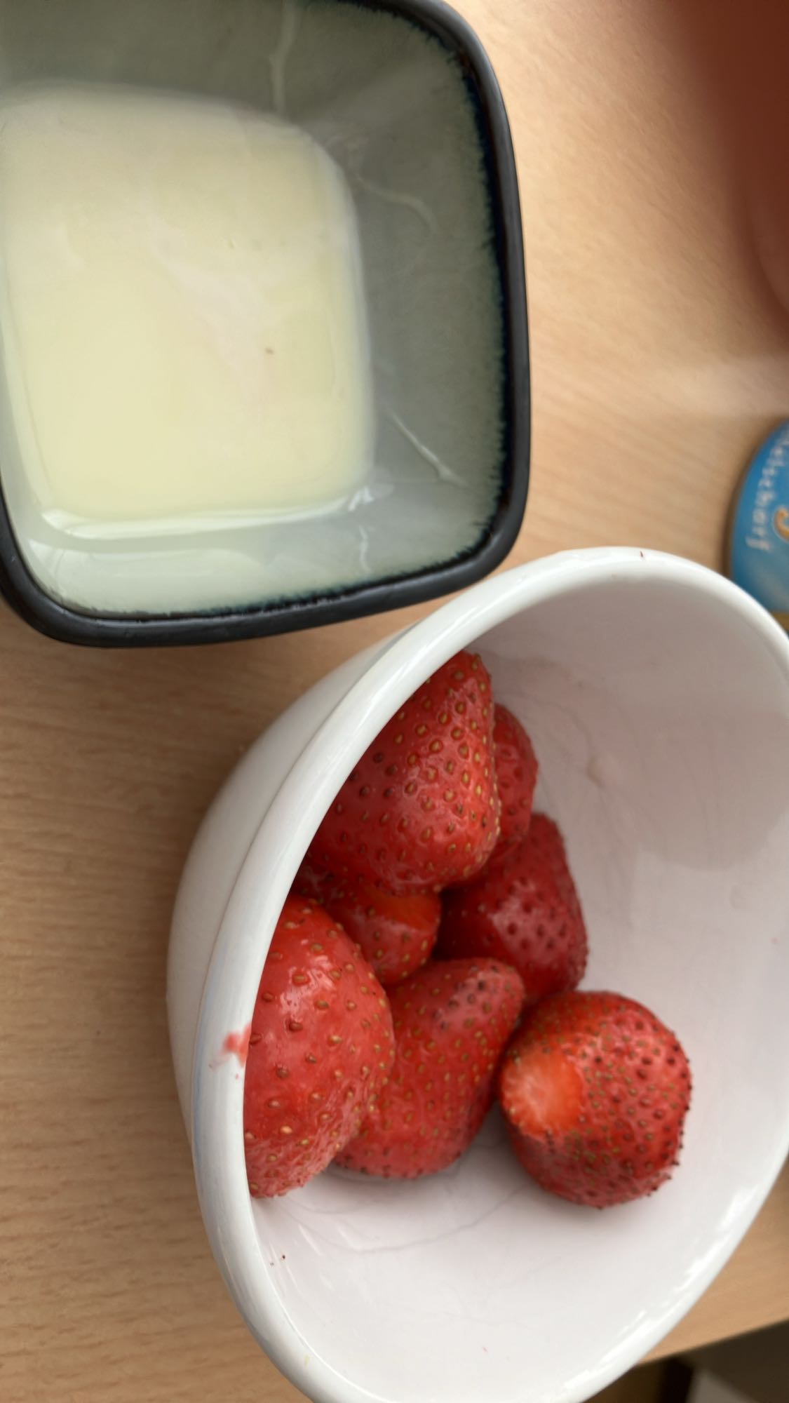 Morango com leite condensado