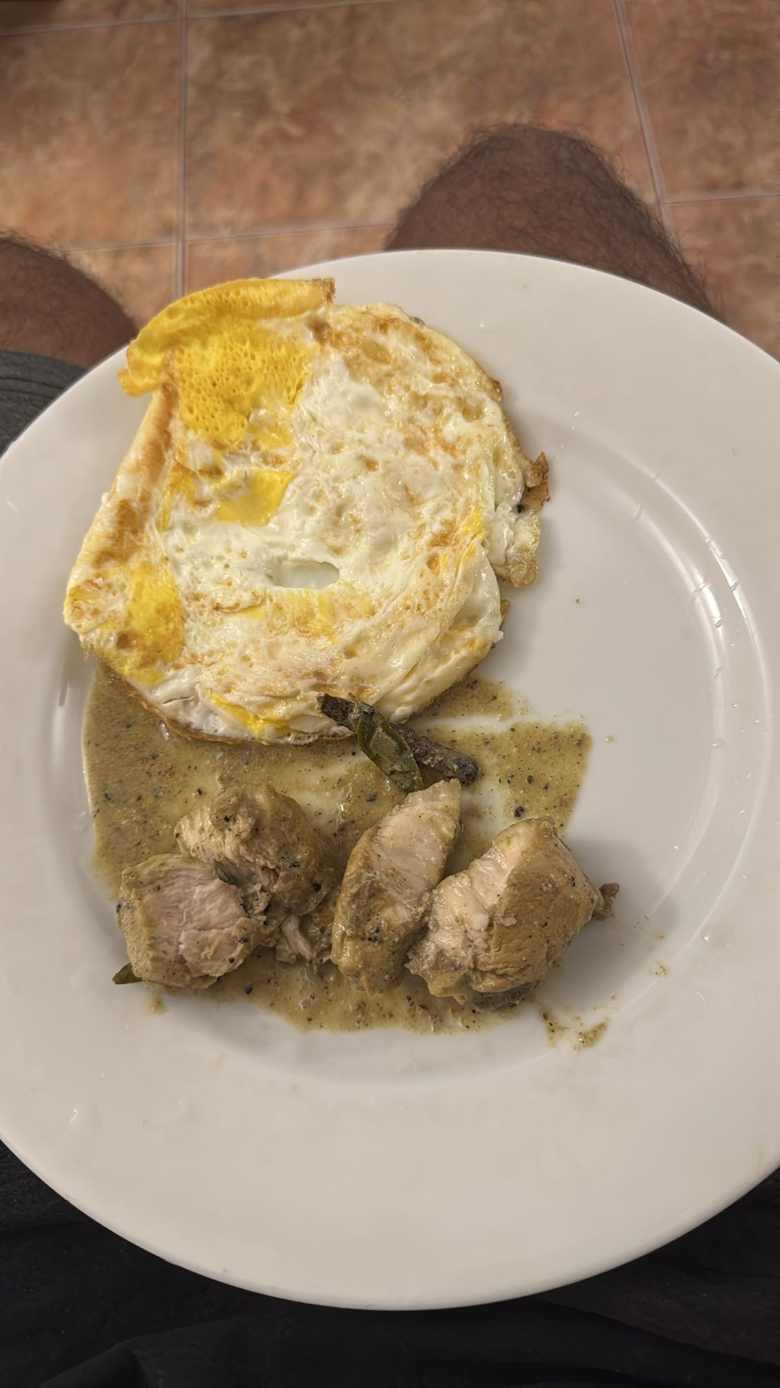 Egg and chicken curry