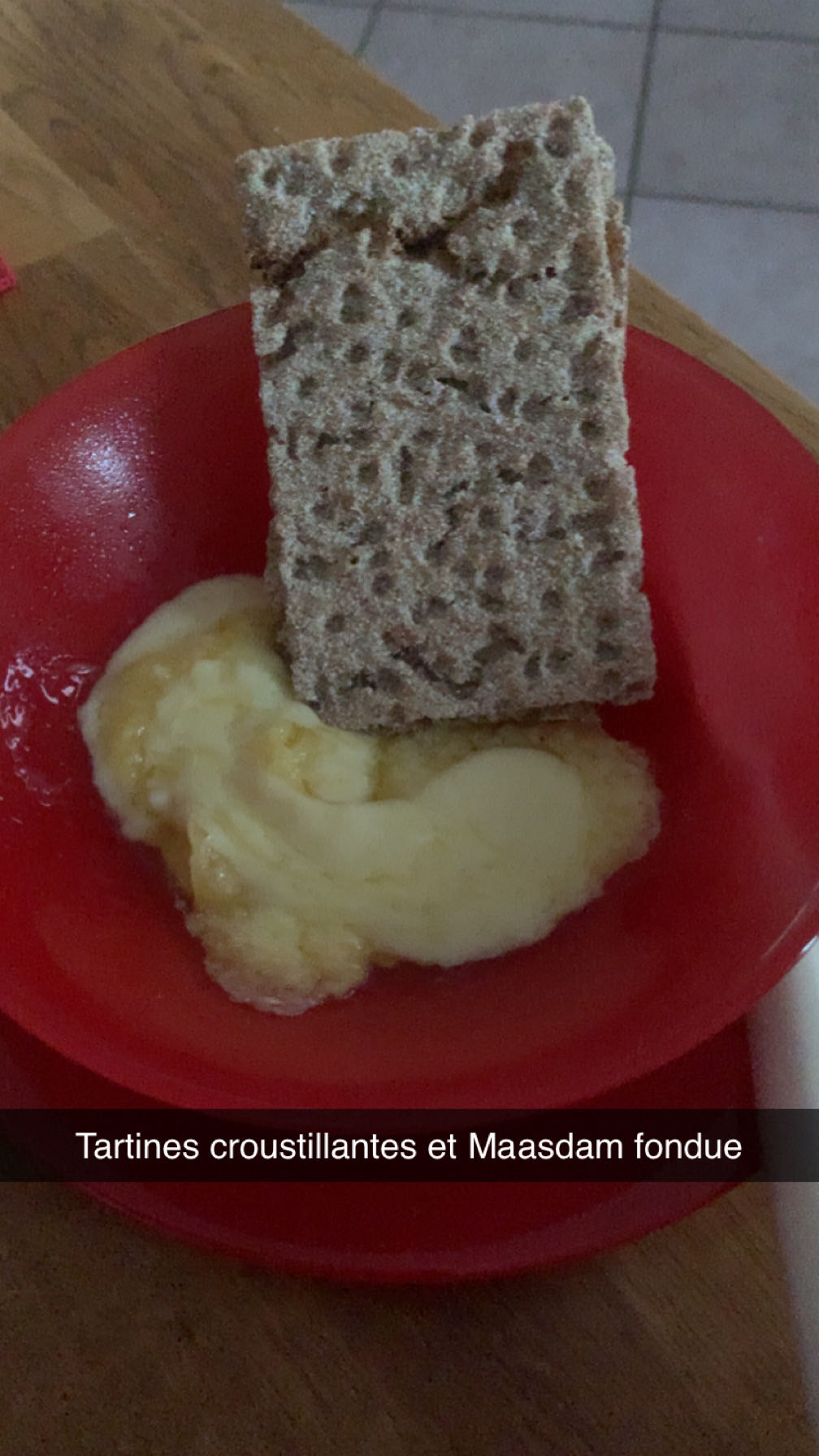 Tartine croustillante au Maasdam