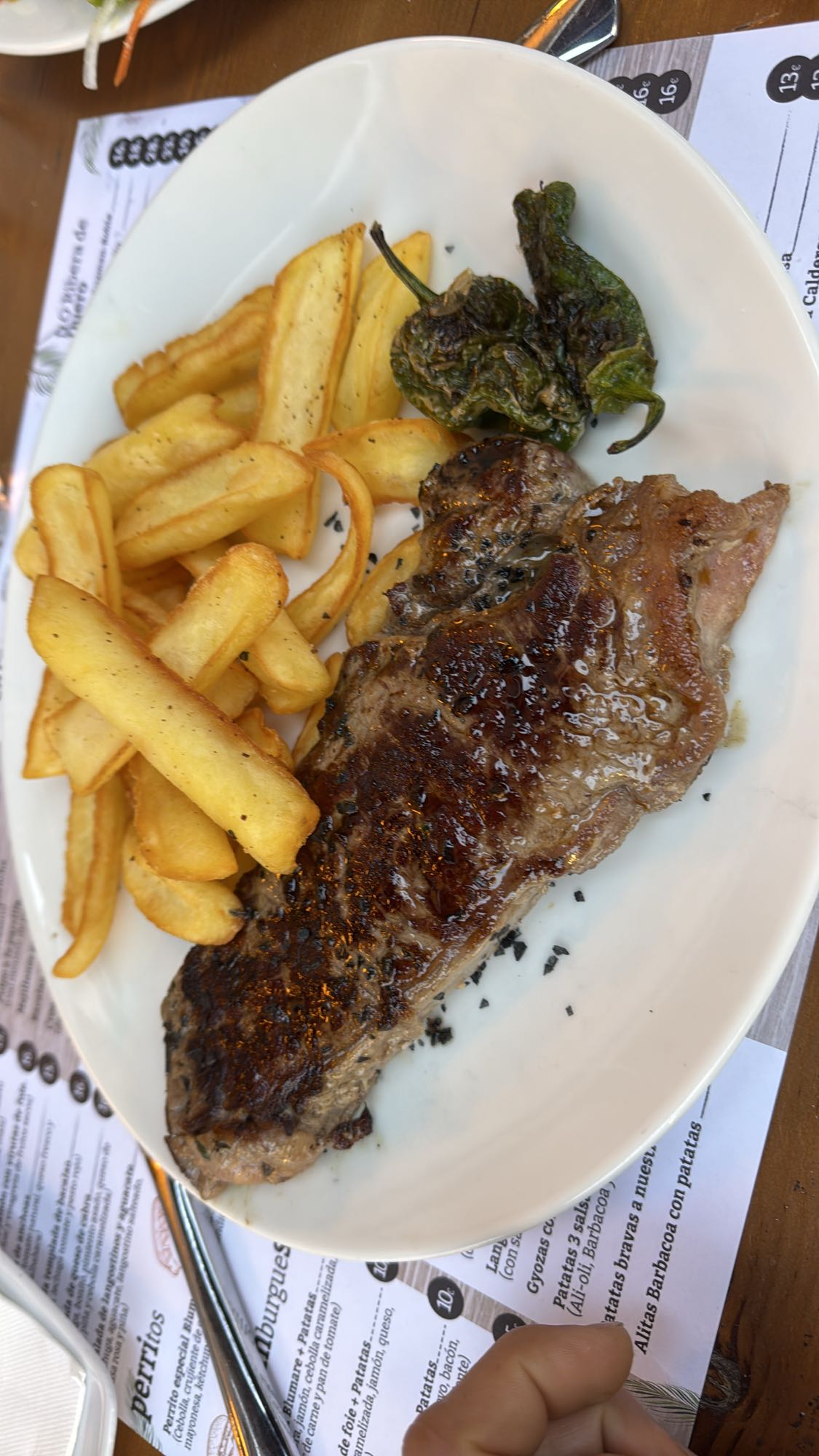 Entrecot con patatas