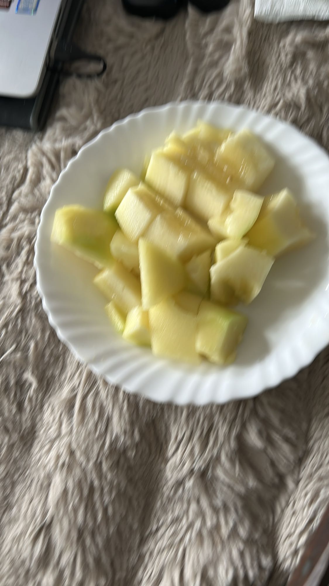 Oppkuttet honningmelon