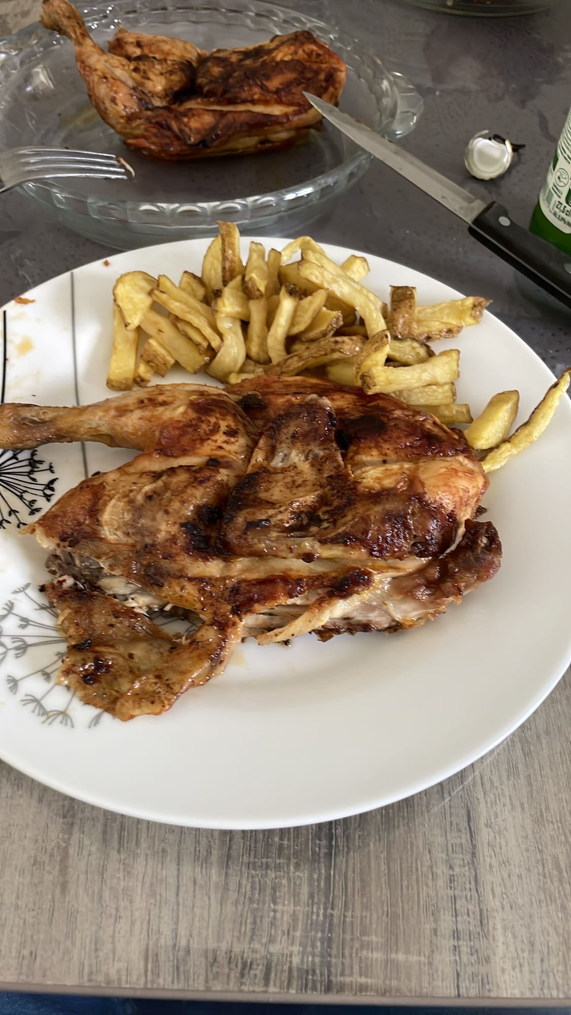 Poulet rôti et frites